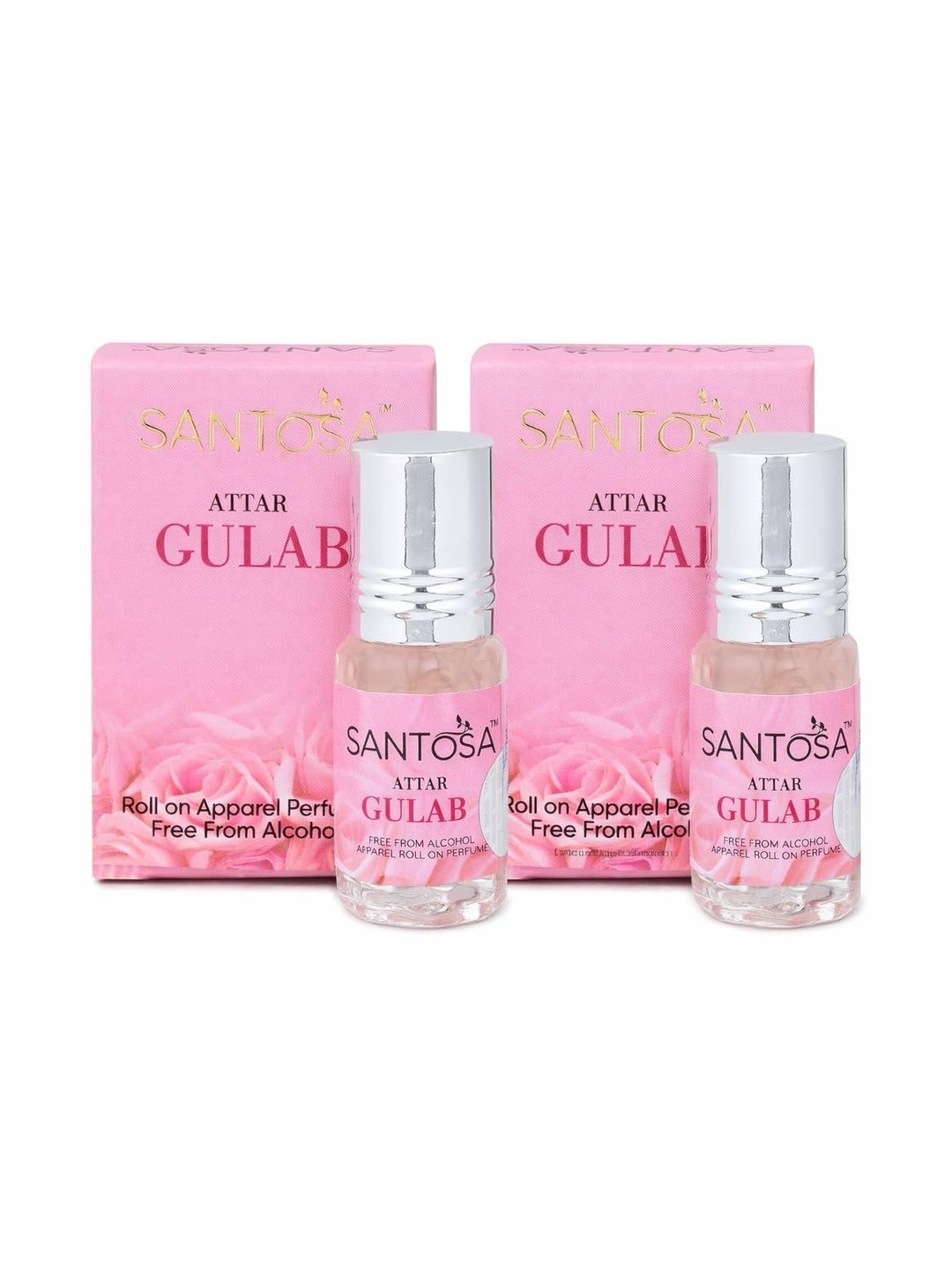 Santosa Set Of 2 Gulab Long Lasting Premium Attar - 3ml Each-picture-49