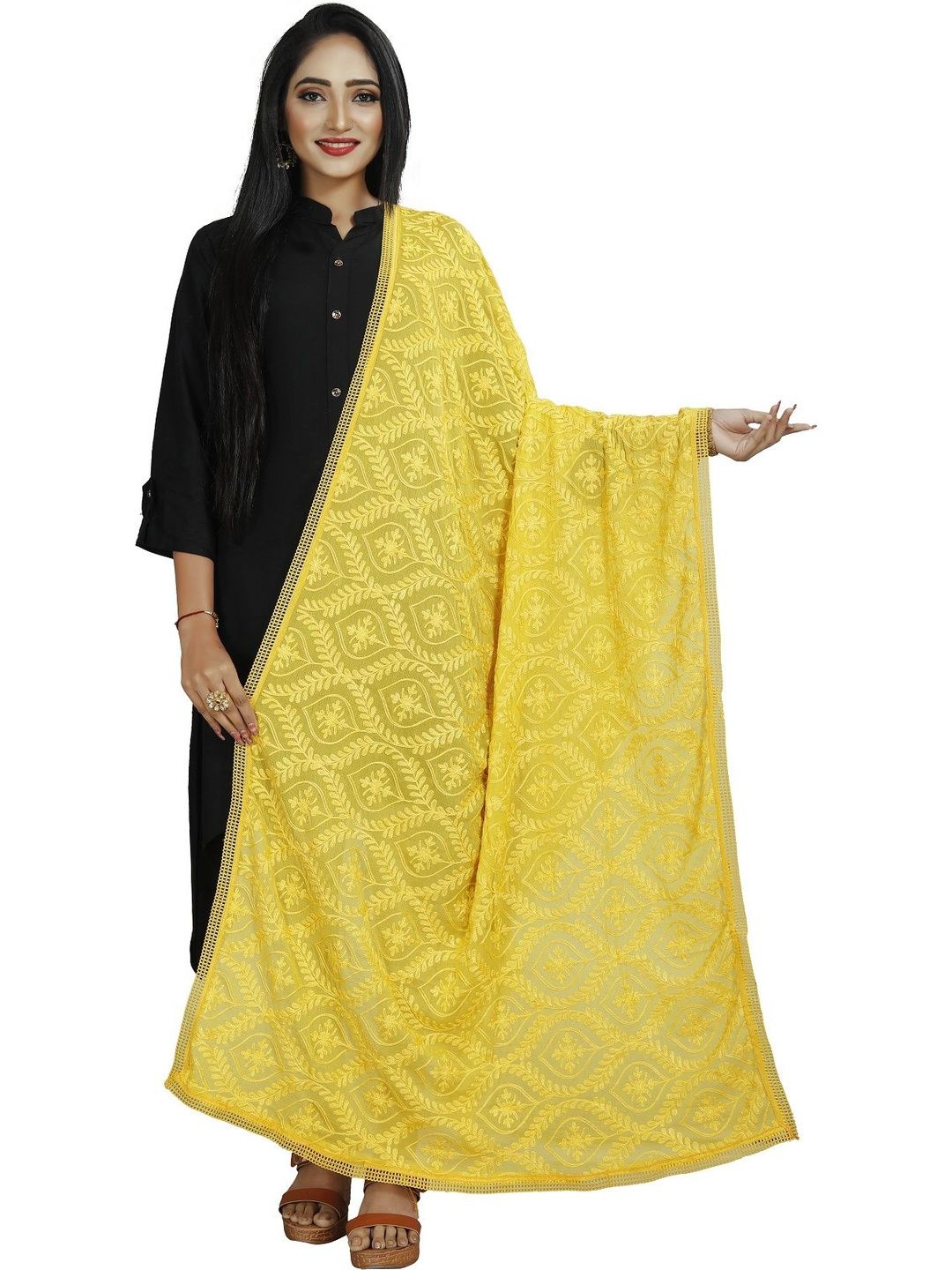 Avni N Anvi Embroidered Dupatta with Chikankari-picture-38
