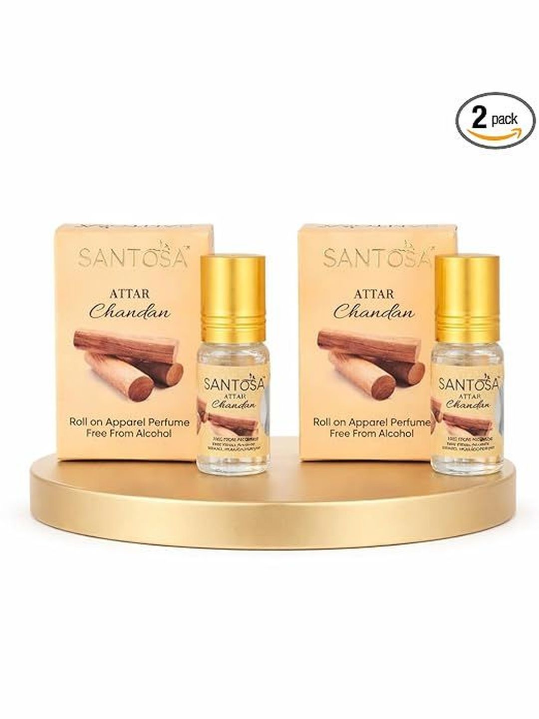 Santosa Set Of 2 Chandan Long Lasting Premium Attar - 3ml Each-picture-13