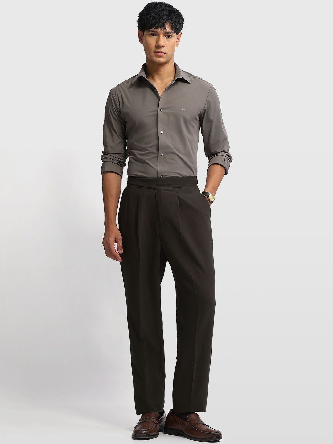 Arrow New York Men Pleated Trousers-picture-36