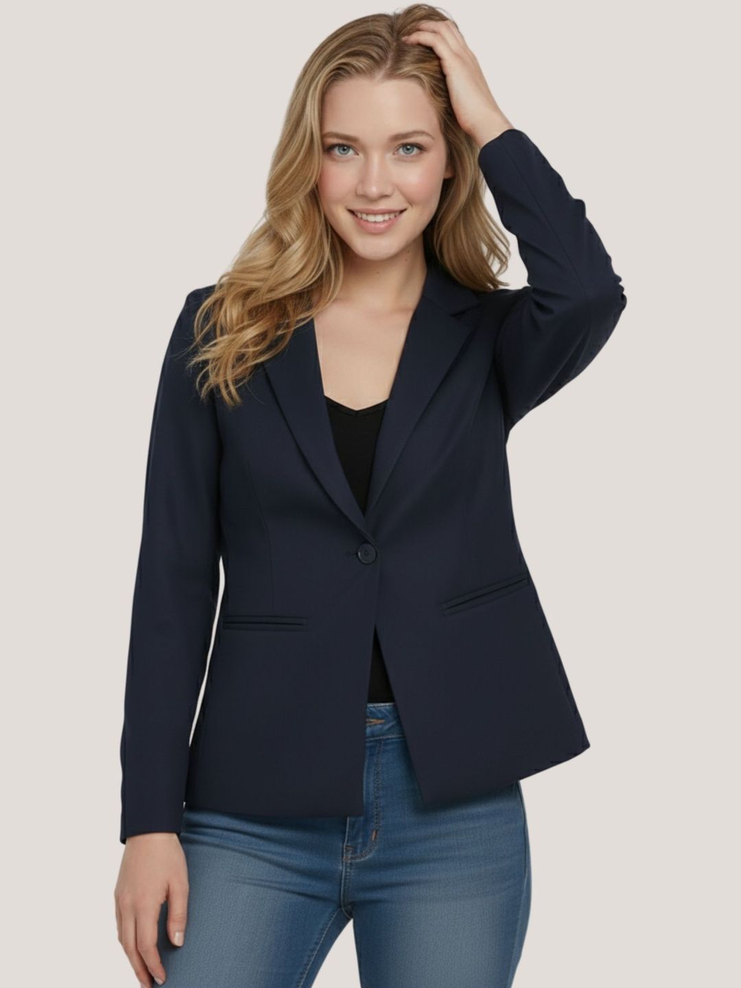 Chemistry Notched Lapel Single-Breasted Blazers-picture-27