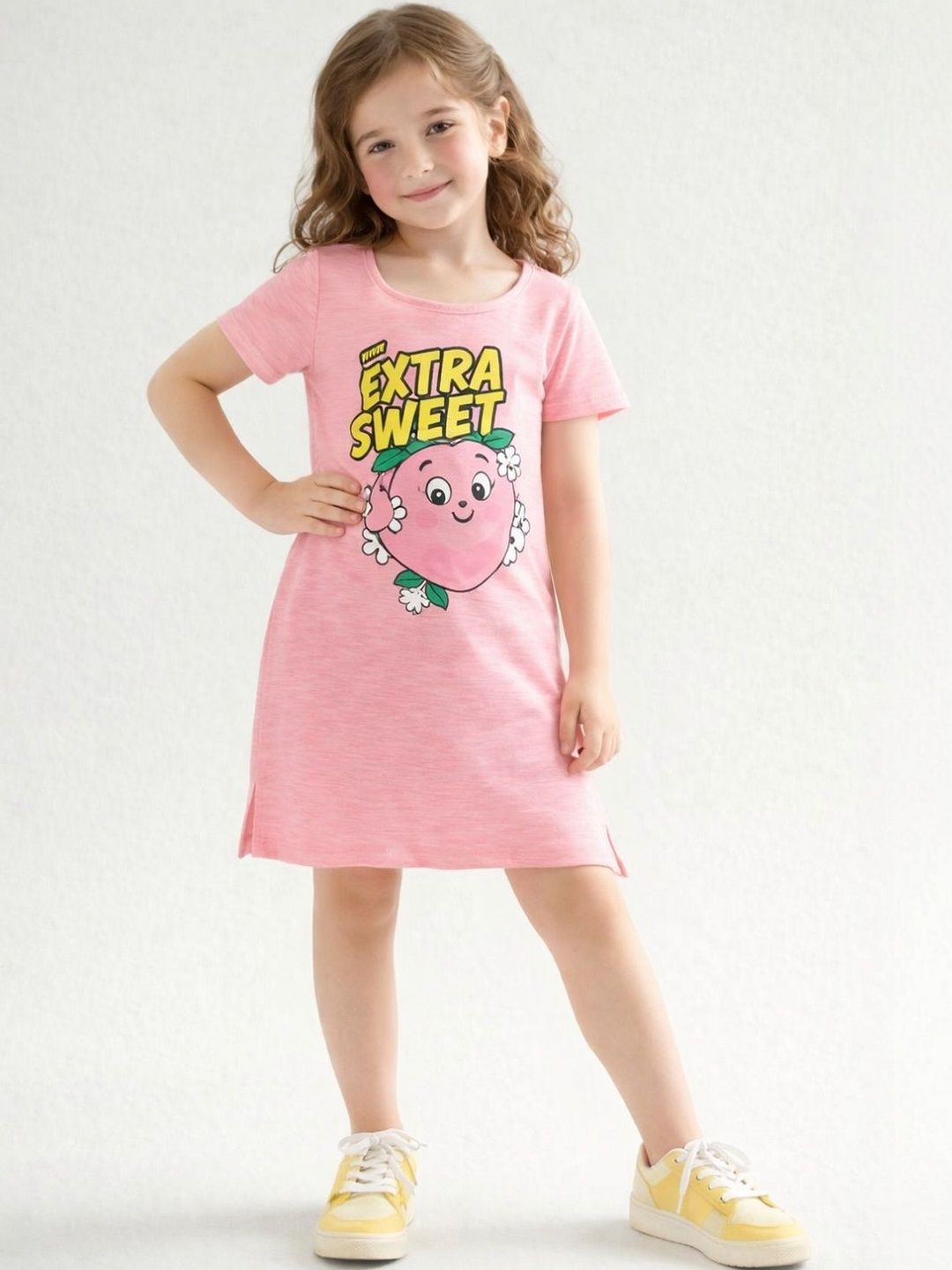 YK Girls Printed Nightdress-image-40