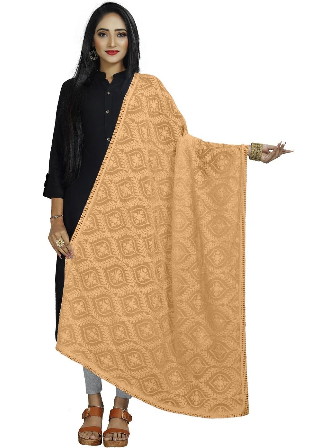 Avni N Anvi Embroidered Dupatta with Chikankari-picture-41