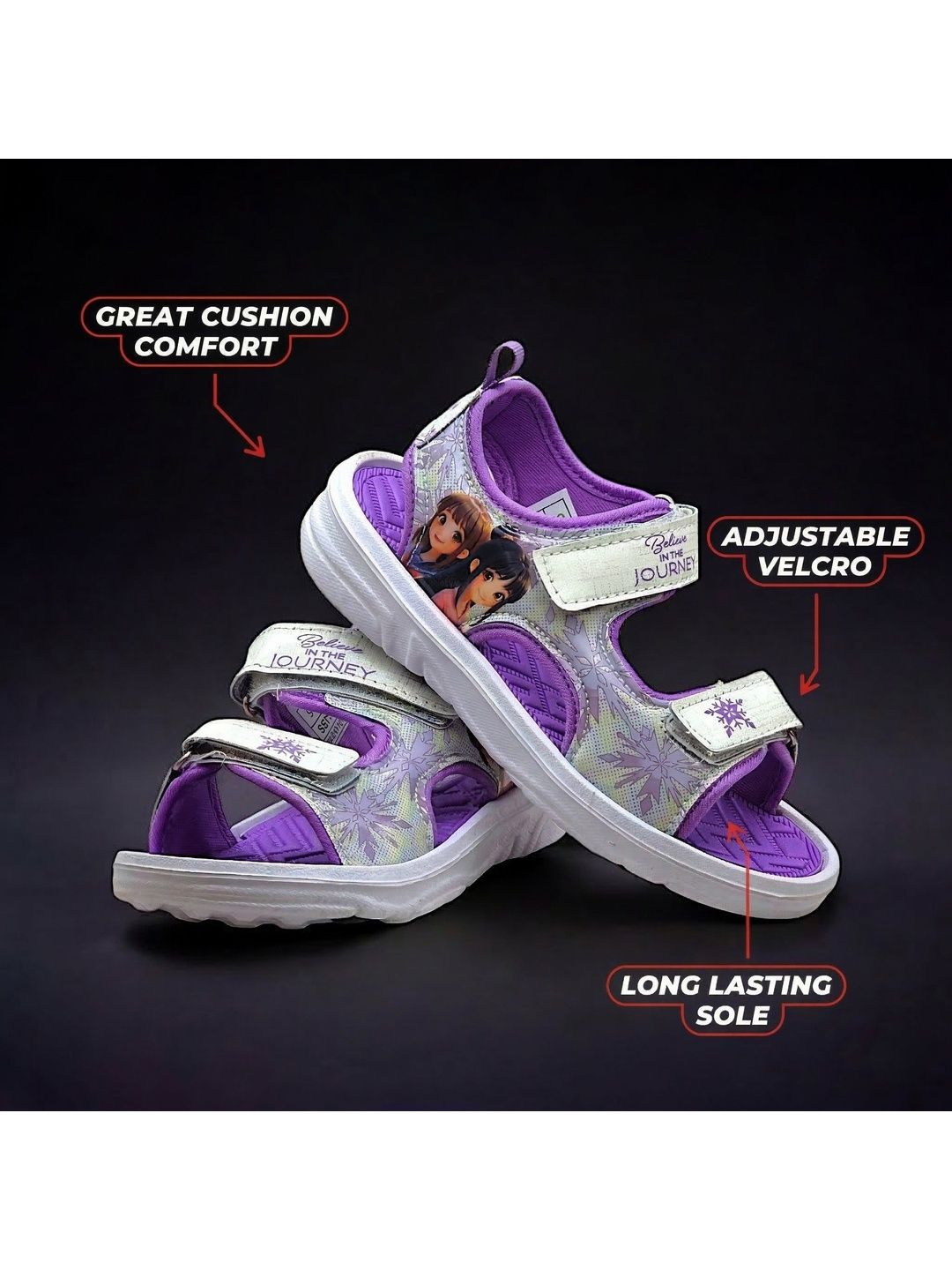 Green Comfort Girls Leather Comfort Sandals
