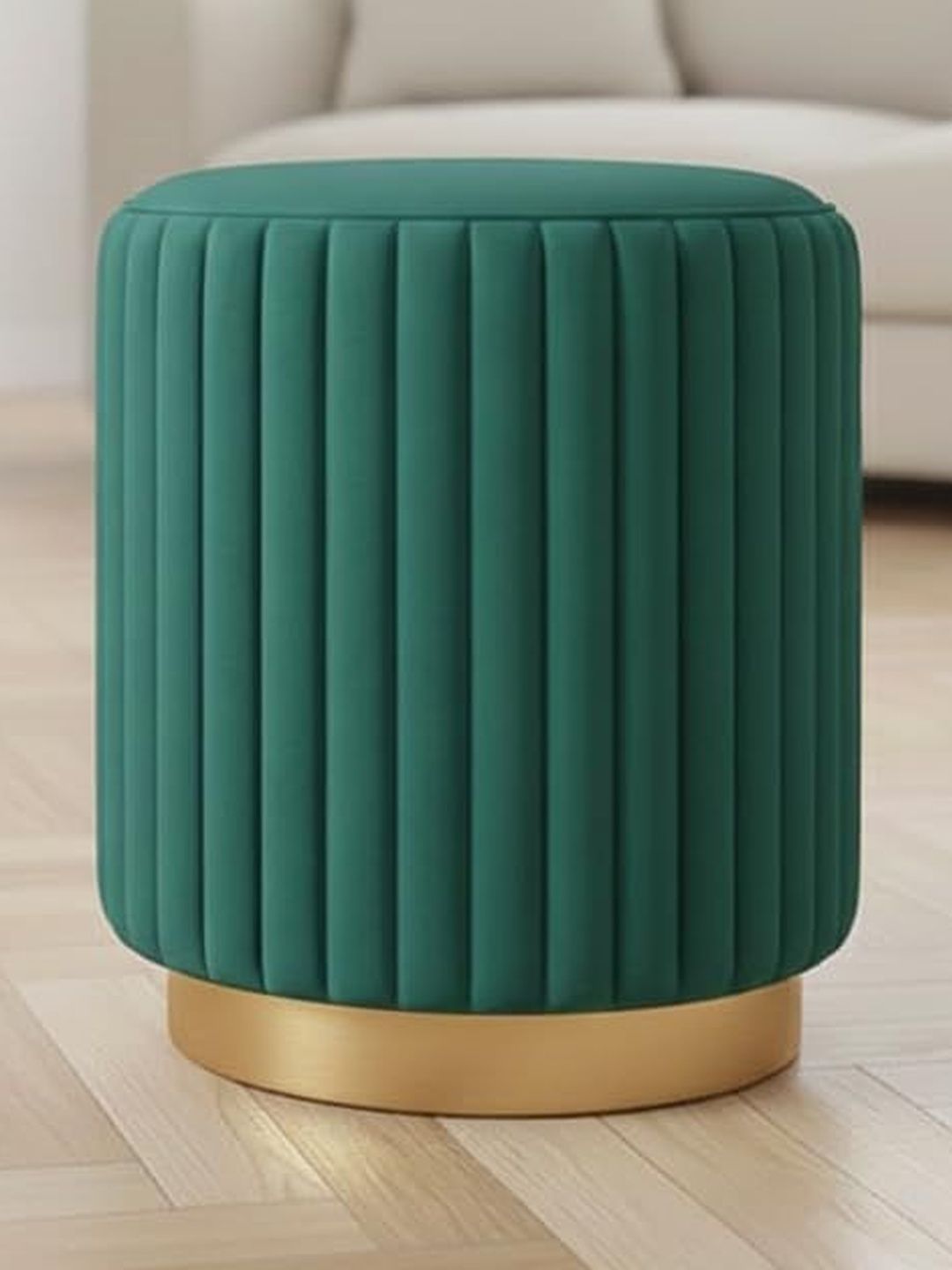 Shadowkart Sea Green Round Ottomans-image-26