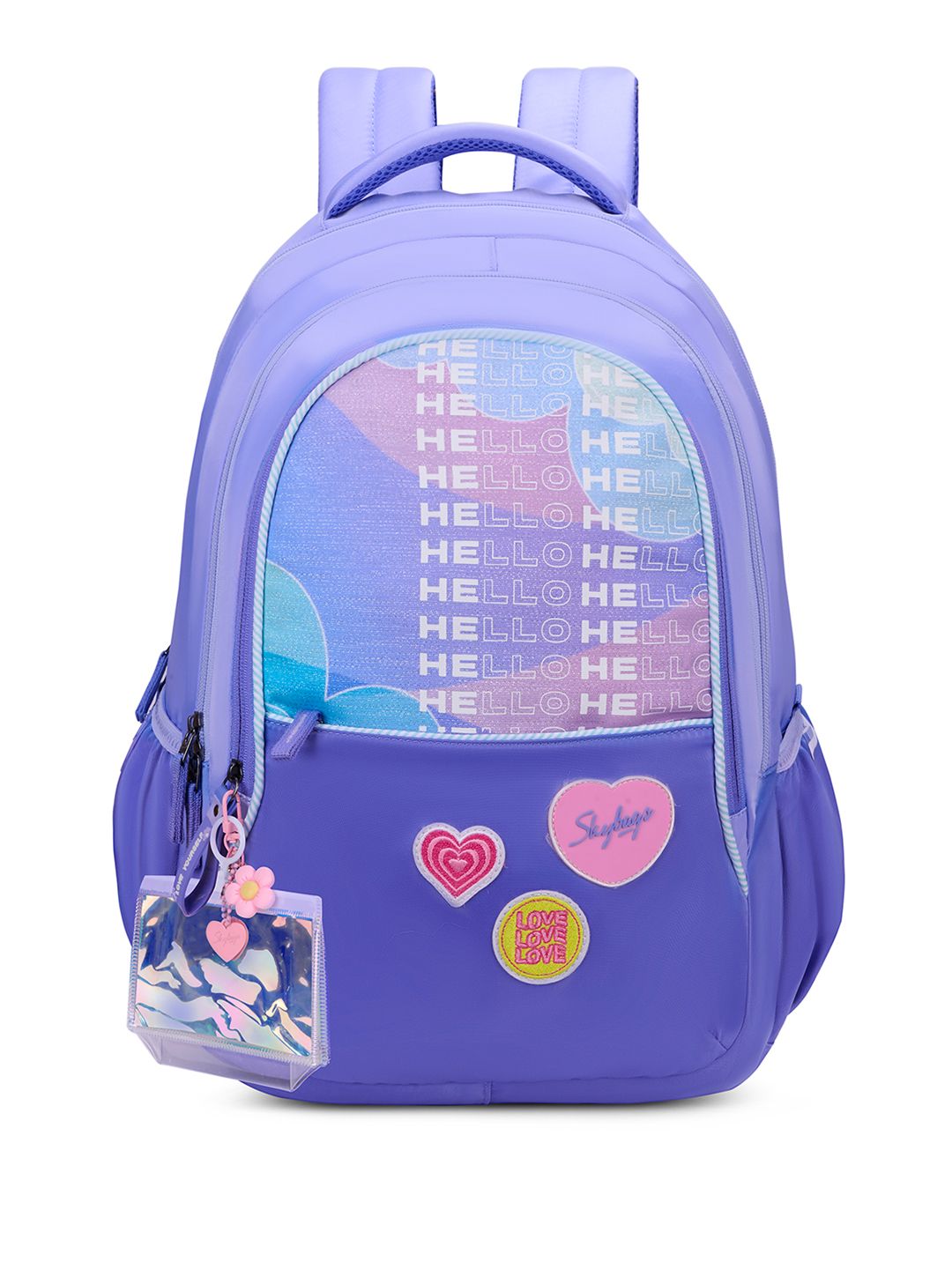Skybags Girls Glitter Purple School Backpack with 3 Compartments & Front Pocket - 37L-picture-45