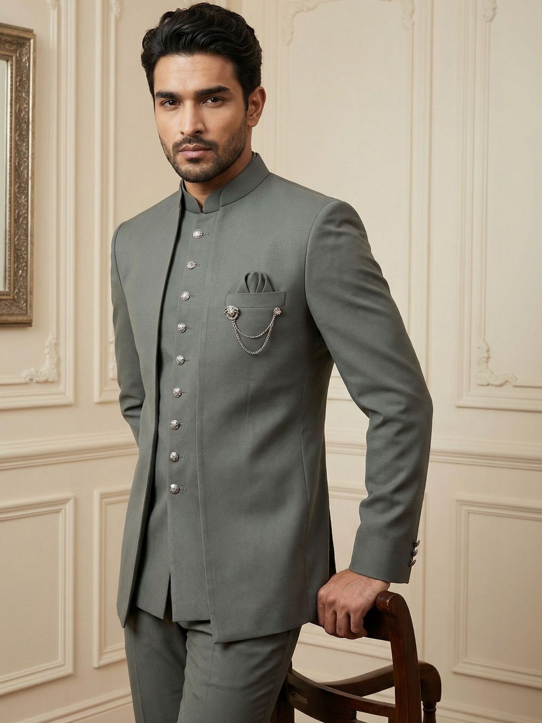 Jompers Mandarin Collar Sherwani-picture-46