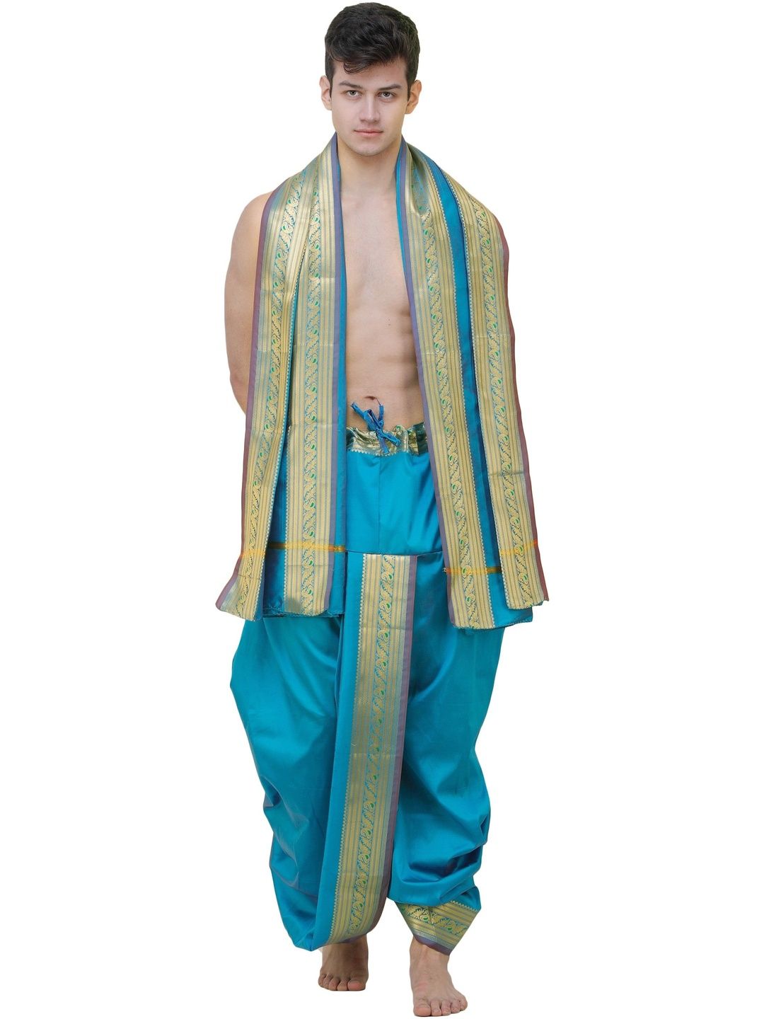 Exotic India Men Striped Dhotis-picture-39