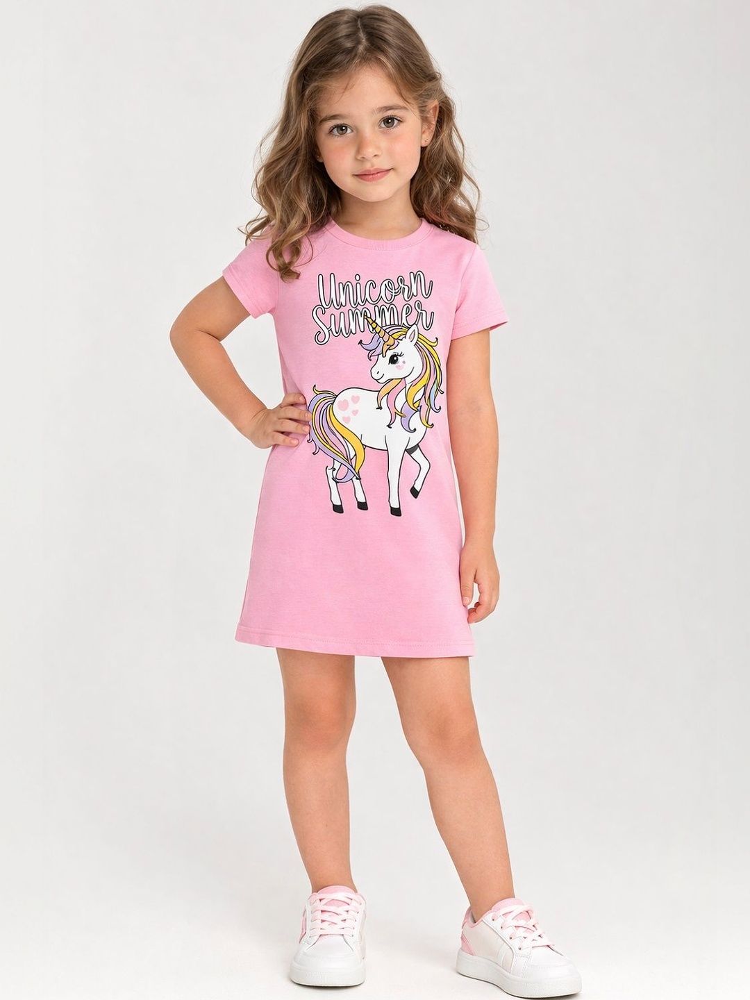 YK Girls Printed Nightdress-image-22