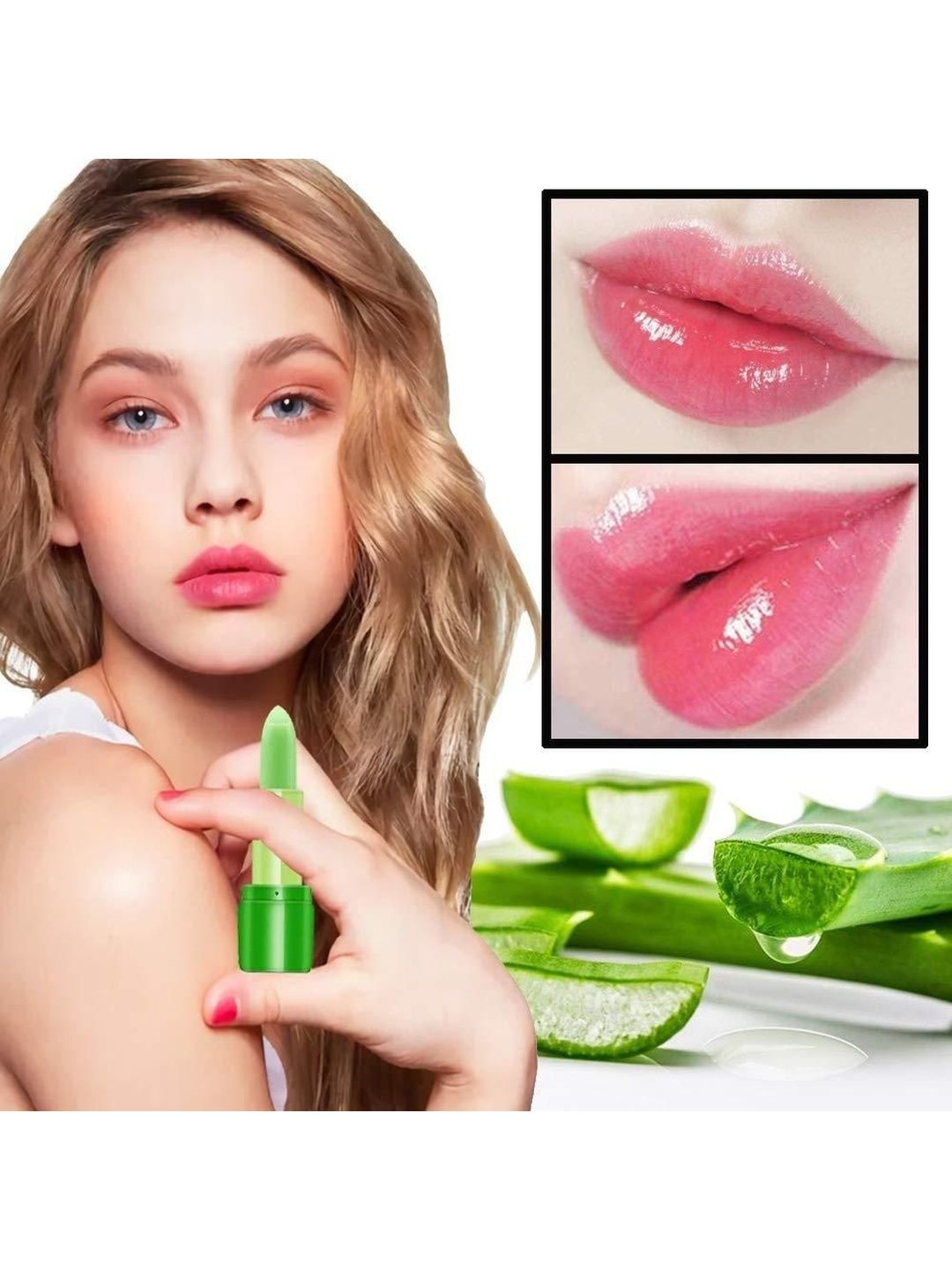 Jiwoo Waterproof Lip Balm With Aloe Vera - Pink-image-42