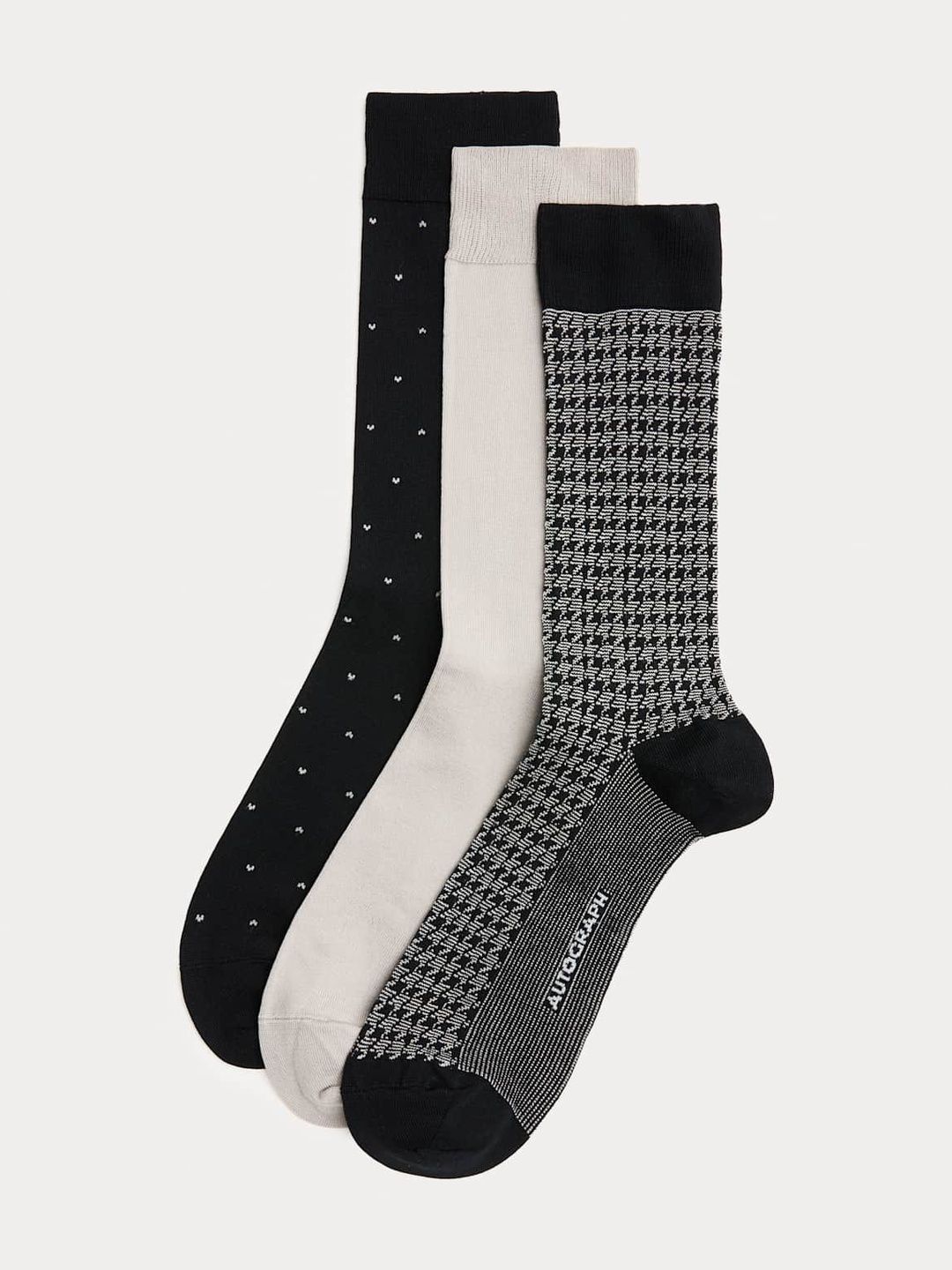 Marks & Spencer 3 Pack Mercerised Cotton Rich Socks-picture-54