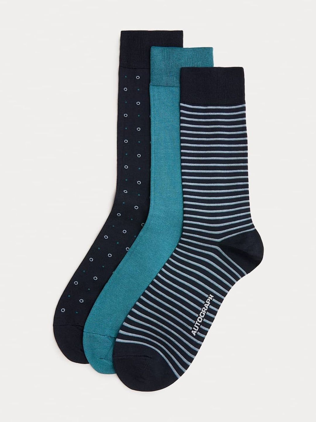 Marks & Spencer 3 Pack Mercerised Cotton Rich Socks-picture-50