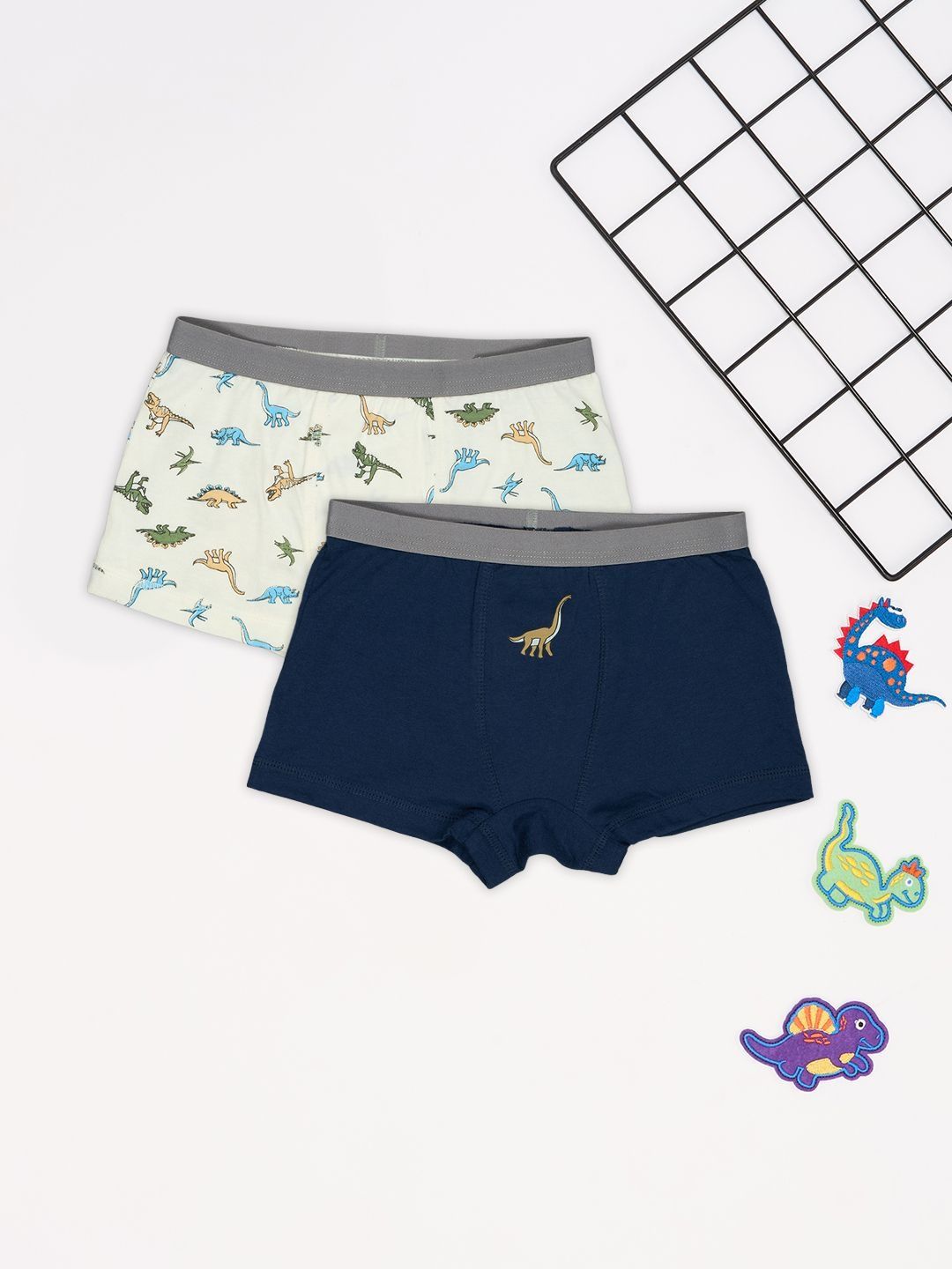 Pantaloons Junior Boys Pack of 2 Cotton Assorted Printed Trunks-picture-37