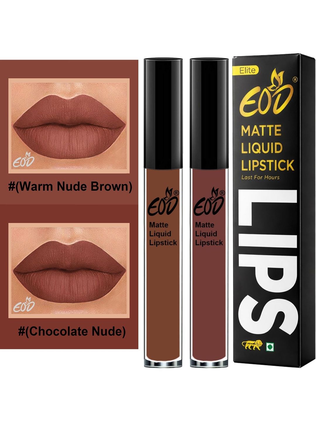 EOD Set Of 2 Water Proof Long Lasting Matte Finish Liquid Lipstick - 3ml Each -16-18-picture-12