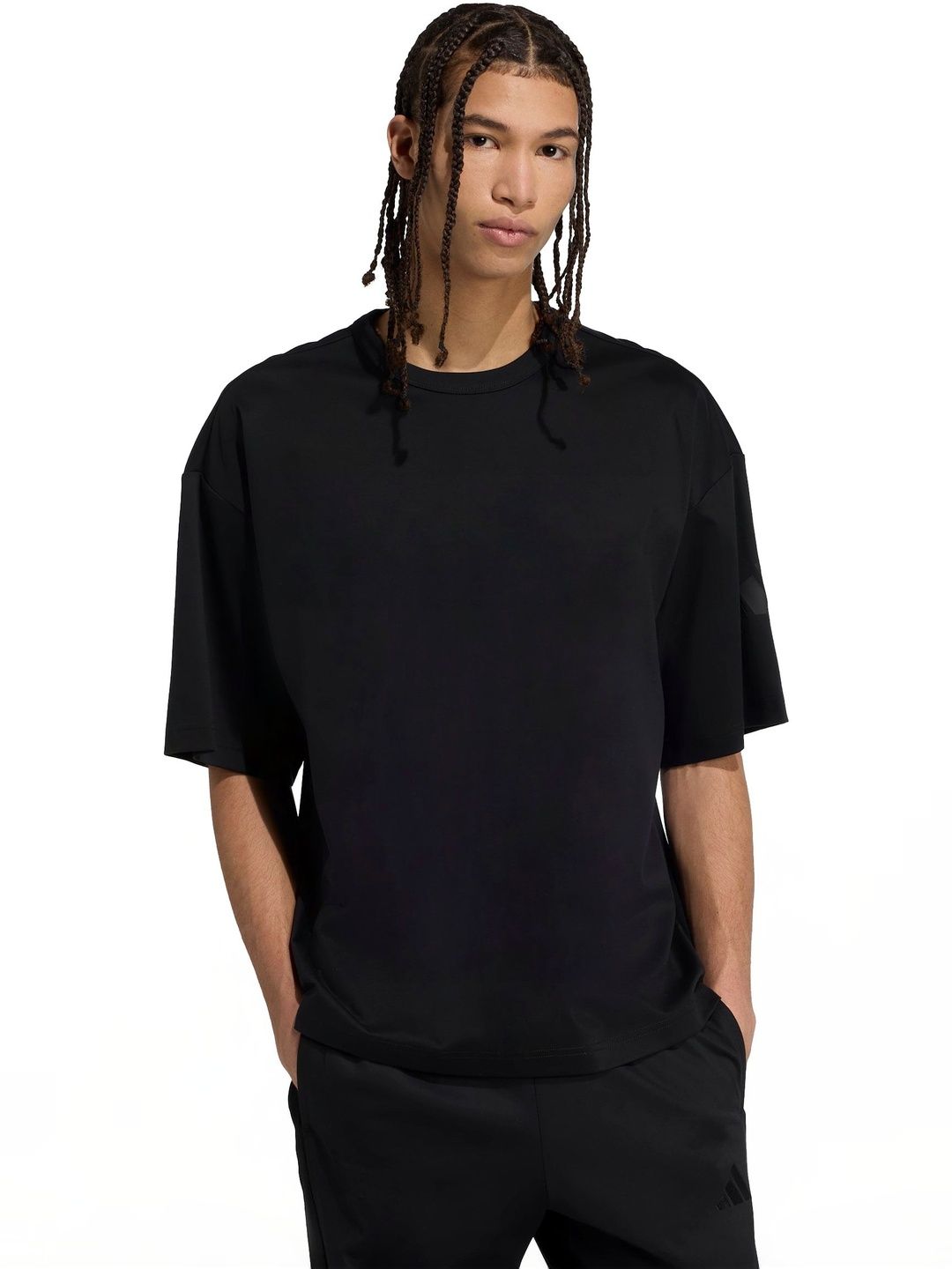 ADIDAS Soft Lux Pure Cotton Round Neck Oversized Tshirt-image-1