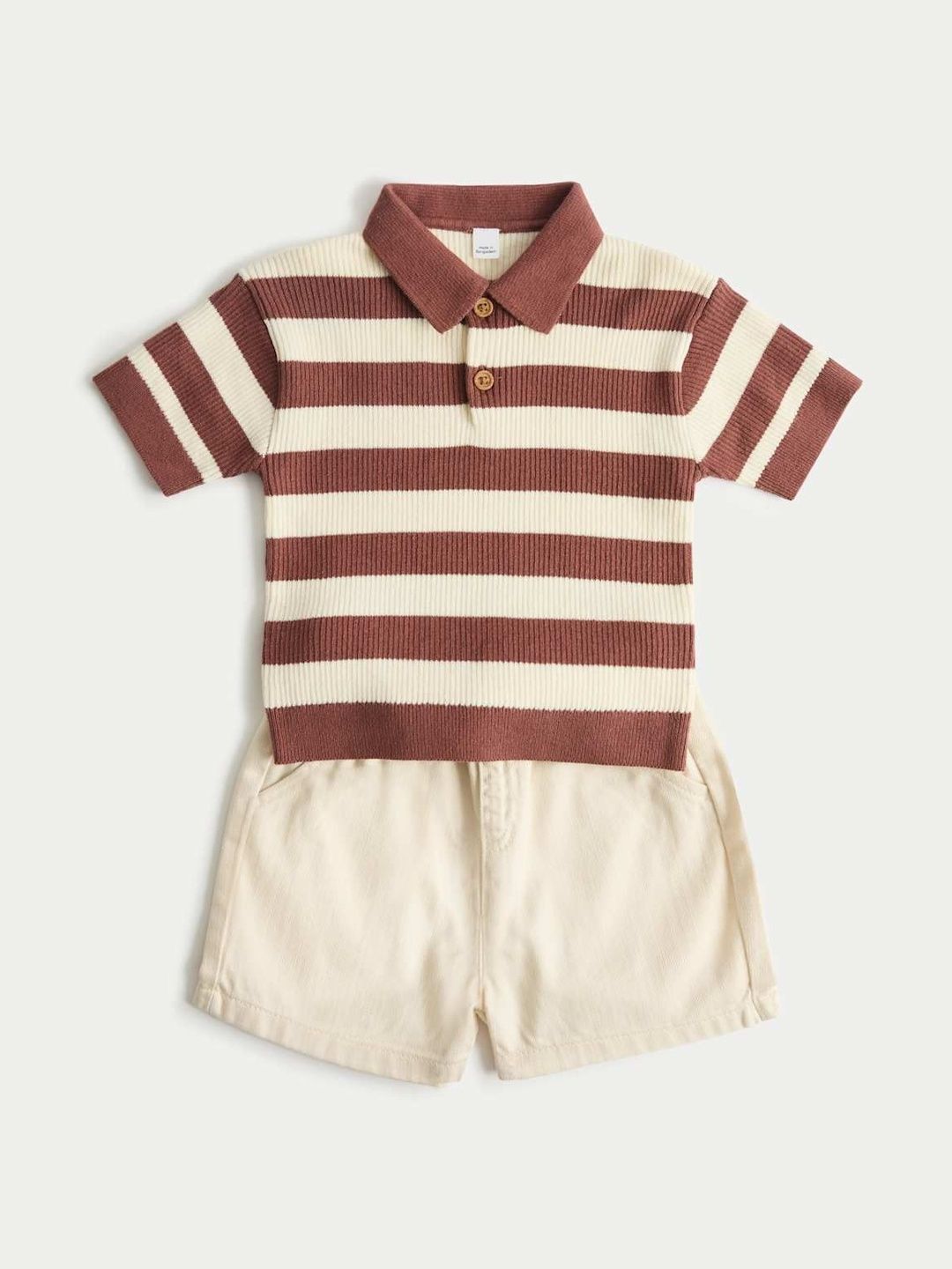 Marks & Spencer Boys Striped T-shirt with Shorts-picture-23