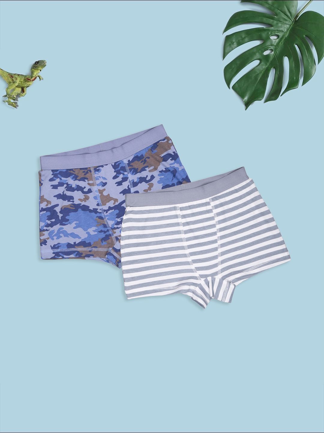 Pantaloons Junior Boys Pack of 2 Cotton Assorted Printed Trunks-picture-21