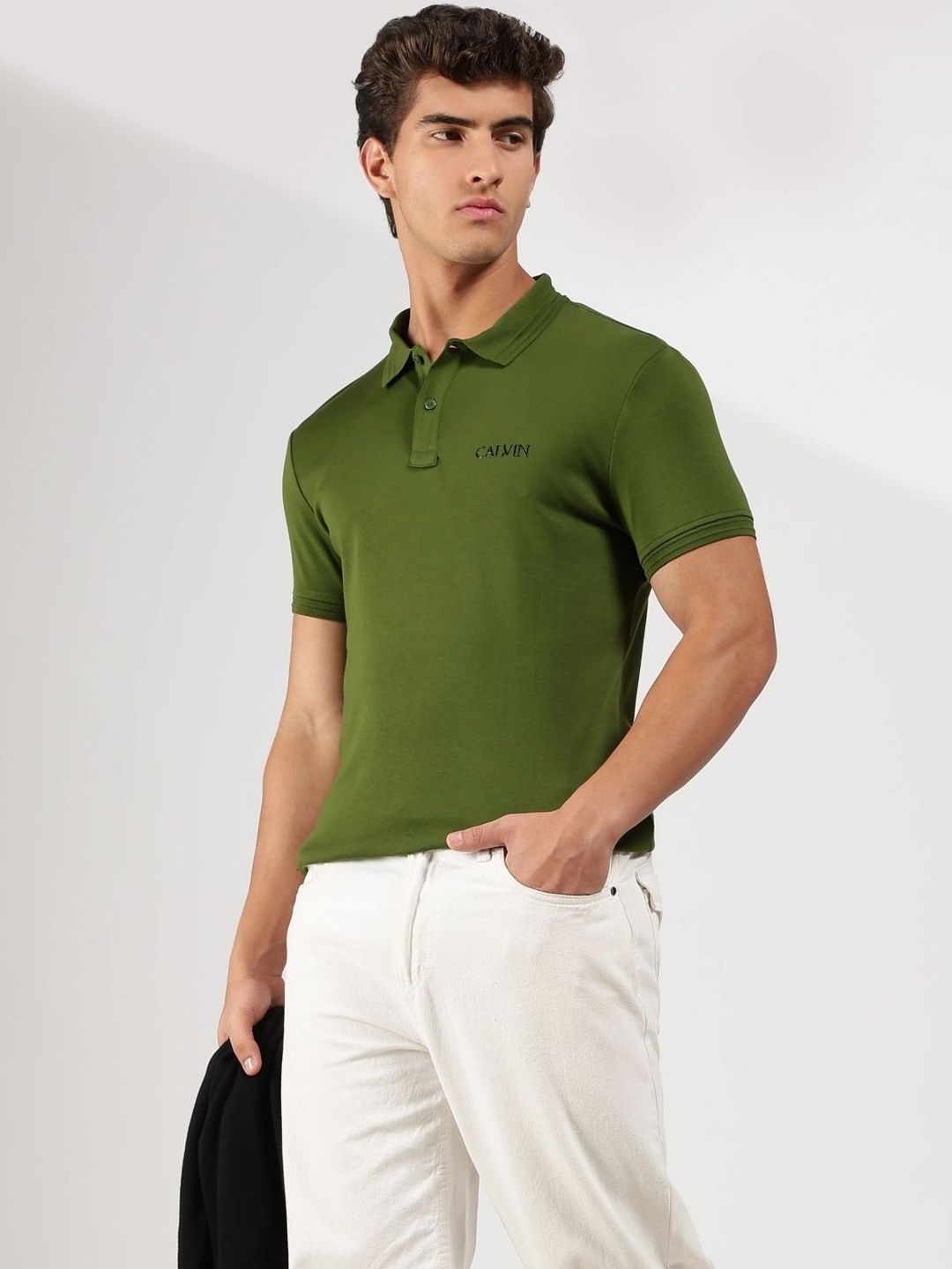 Calvin Klein Jeans Men Polo Collar Slim Fit T-shirt-image-14