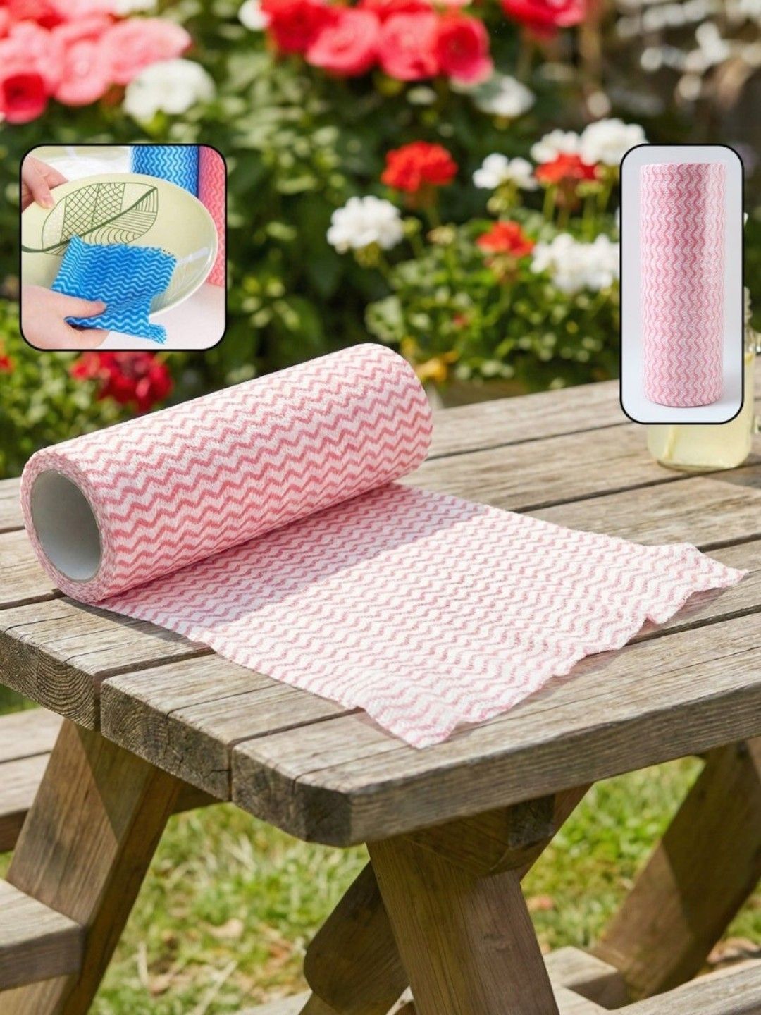 DeoDap Multicoloured Wood Bath Accessories Set-picture-19