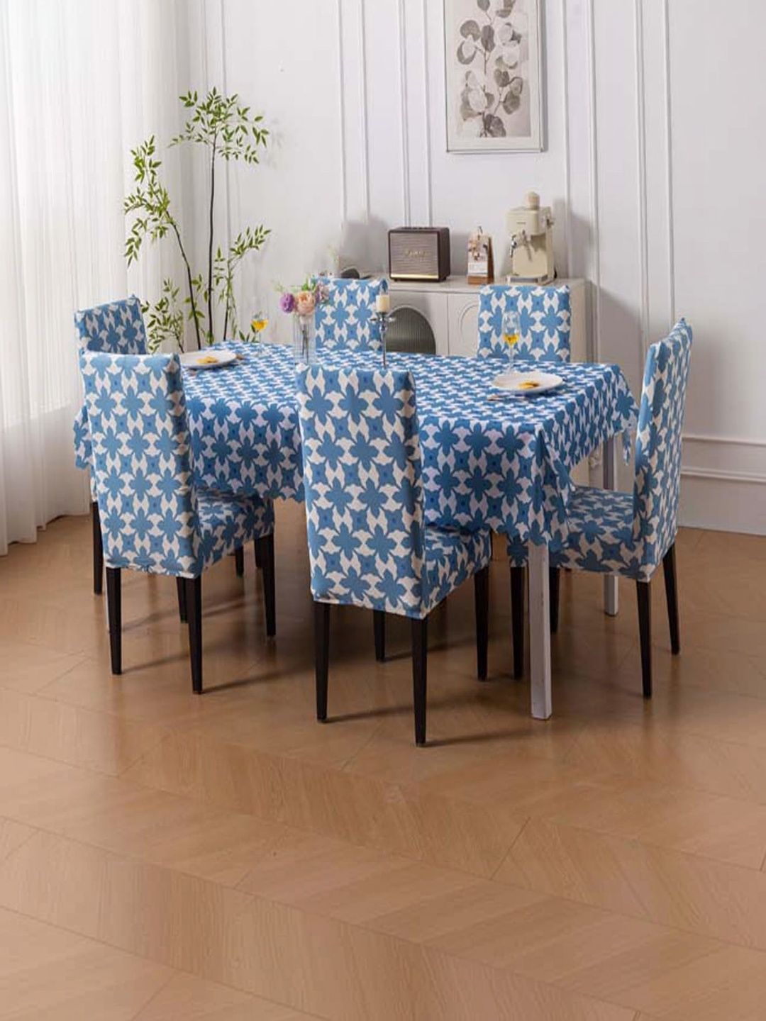 HOUSE OF QUIRK Table Cover Waterproof for Kitchen Dining 1 Table Cover & 6 Chair Cover-picture-10