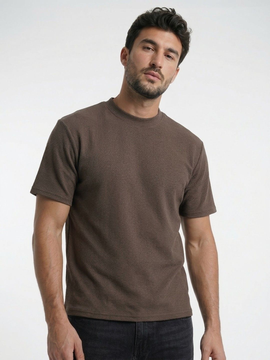 glitchez Men Textured Relaxed Fit T-shirt-picture-35