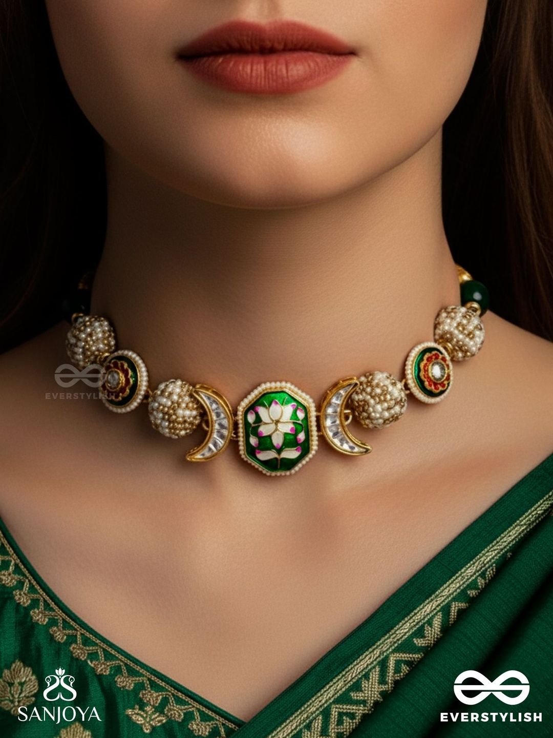 EVERSTYLISH Brass Gold-Plated Handcrafted Necklace-picture-45