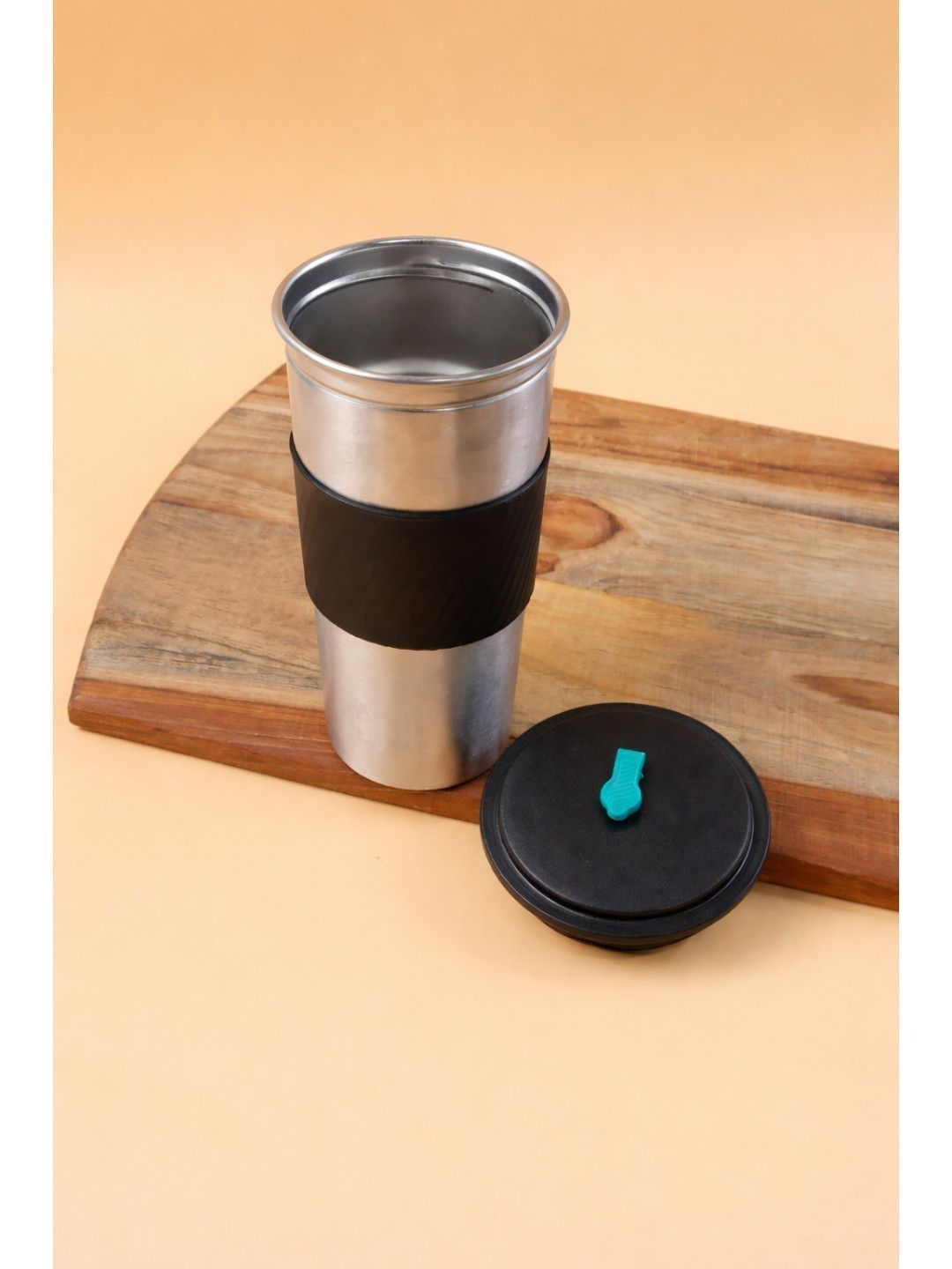 SUPERMOM Grey & Black Stainless Steel Tumbler-image-46