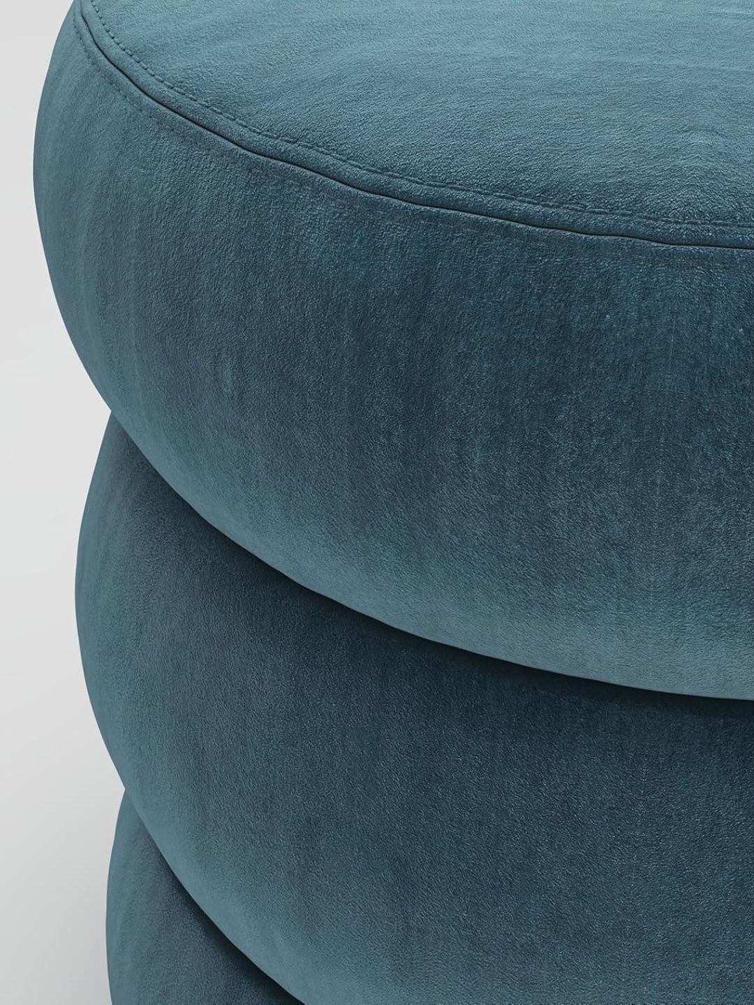 Horizontal Eight Blue Round Ottomans-image-16