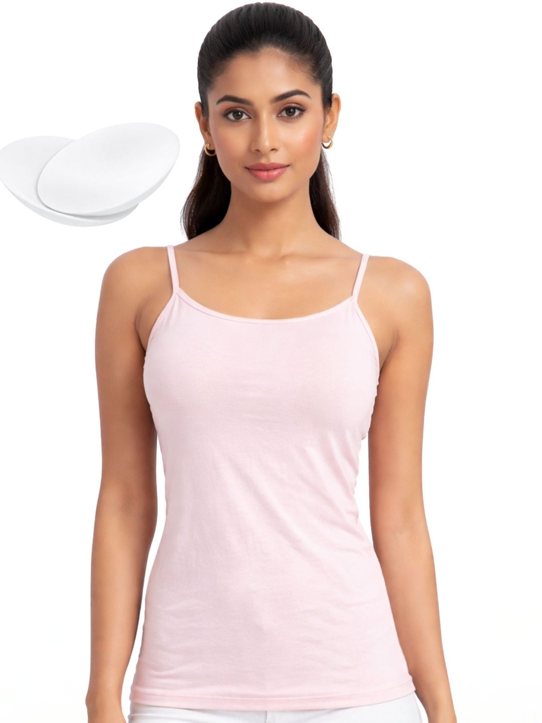 DChica Cotton Lightly Padded Camisoles-picture-44