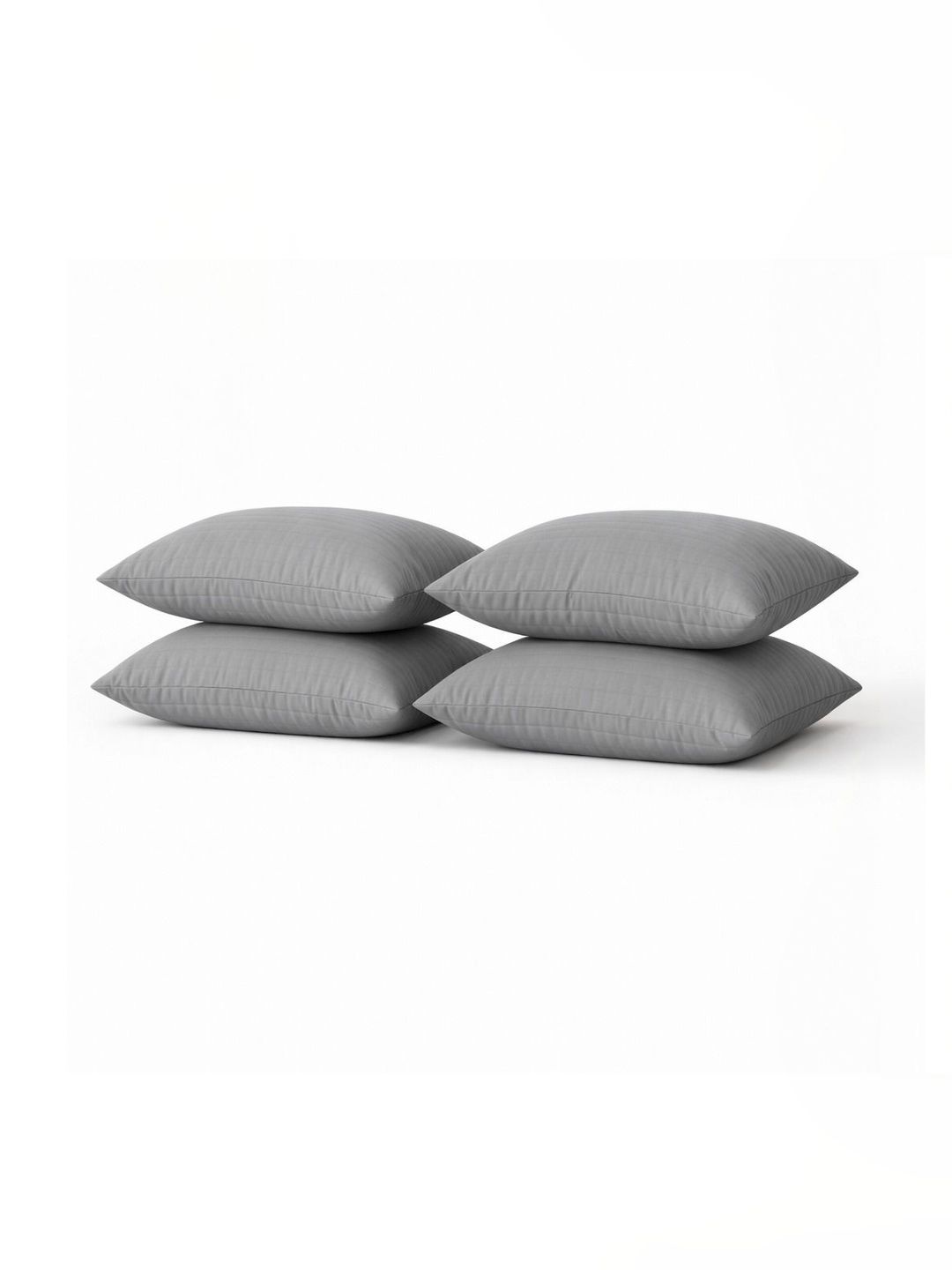 Orchid Pillows Grey Set of 4 Fibre Filled Cotton Ultra Soft Sleep Pillow-image-5