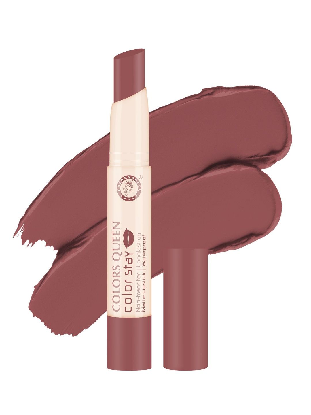 Colors Queen Long Lasting Matte Lip Crayon - 2.1g - Pink Nude 30-image-12