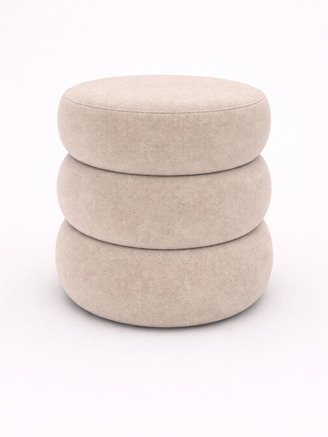 Horizontal Eight Beige Round Ottomans-picture-42