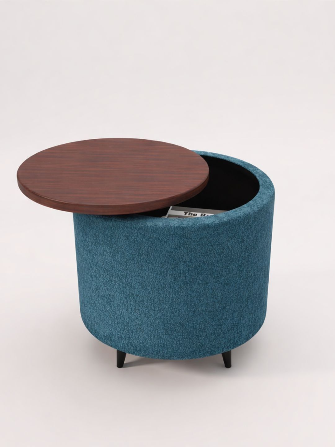 Horizontal Eight Blue Round Ottomans-image-15