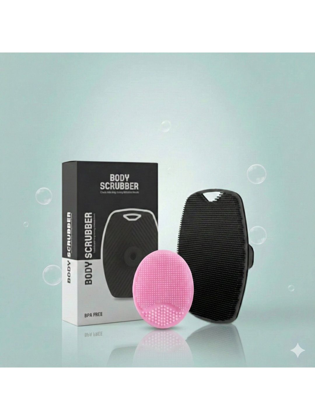 SONEEV MART Set Of 2 Silicon Body & Face Scrubber-picture-56