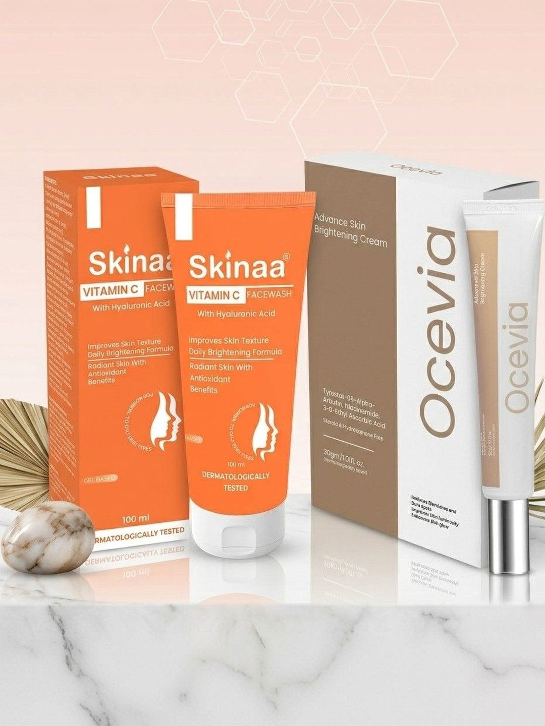 SKINAA Set Of 2 Pack of 2 Vitamin C Face Wash - 100 ml & Brightening Cream- 30 g-image-4