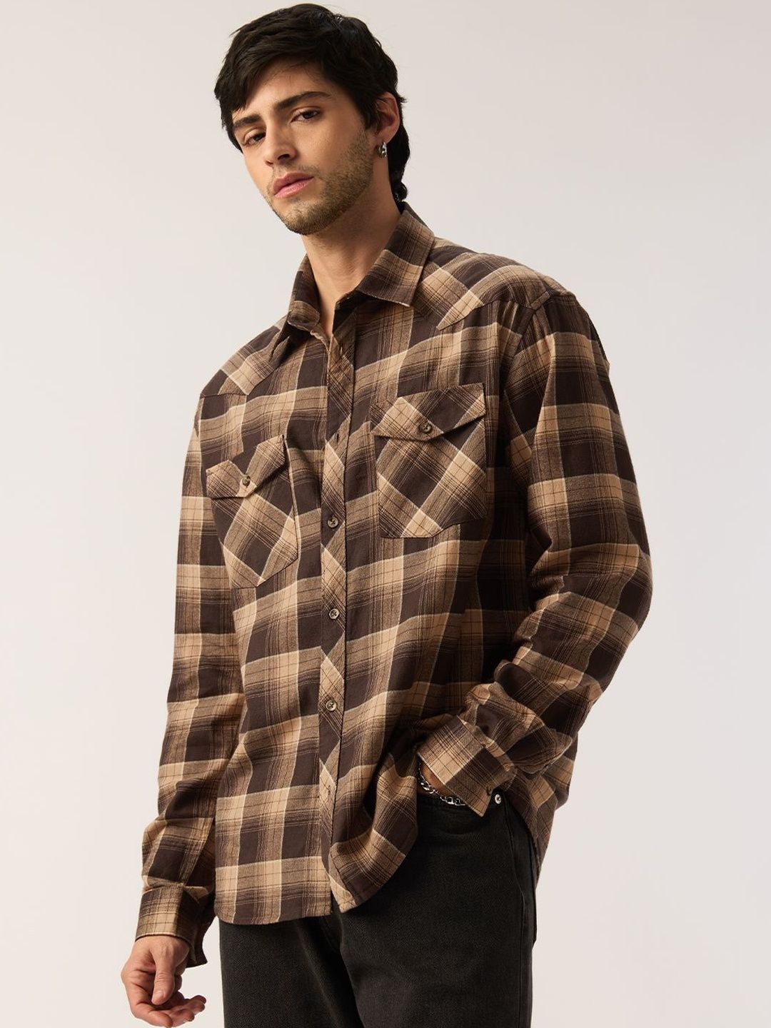 The Souled Store Men Checked Casual Shirt-picture-48