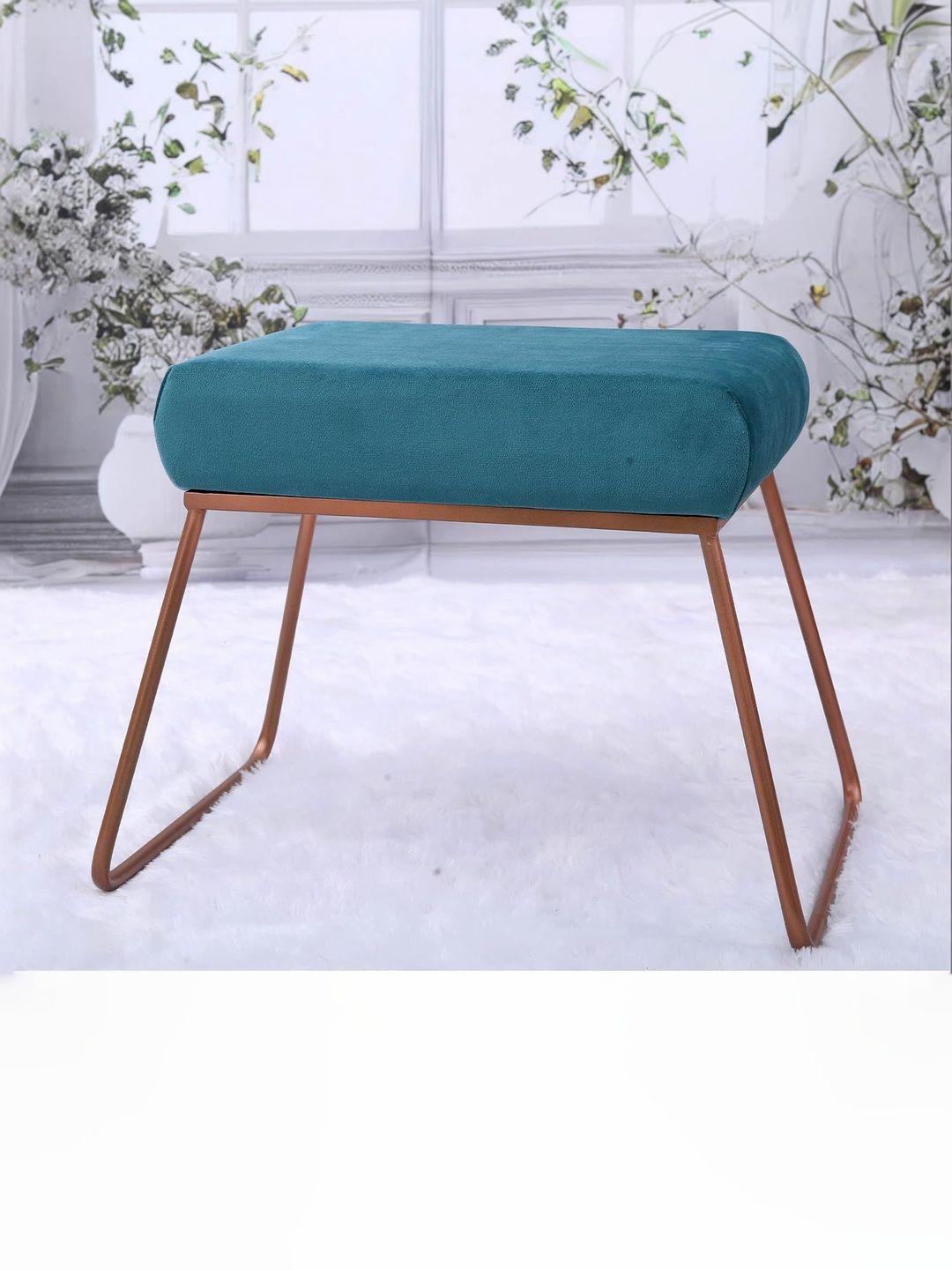Greetwood Teal Lightweight Rectangle Ottoman-picture-30