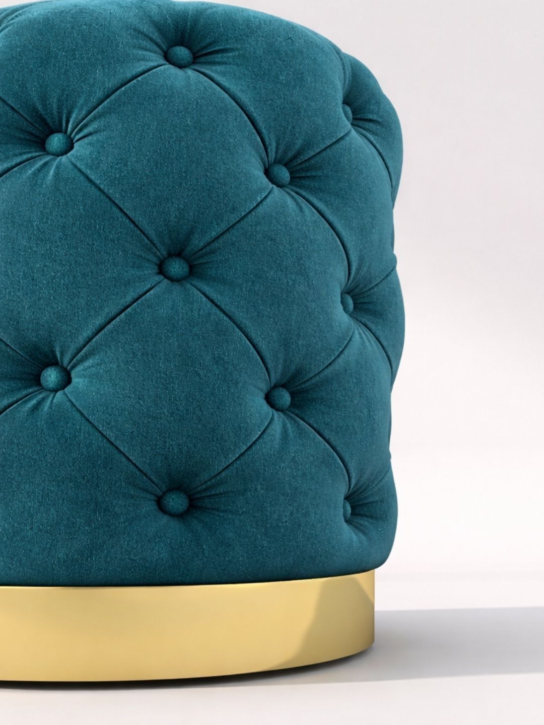 Horizontal Eight Teal Round Ottomans-picture-52