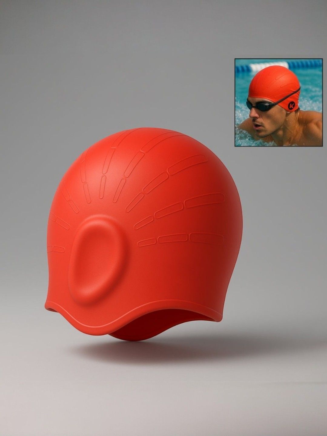 DeoDap Unisex Professional Silicone Swimming Cap-image-38