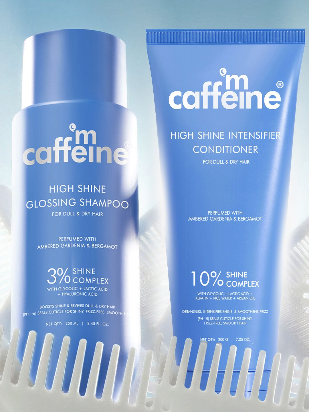 MCaffeine High Shine Hair Care Duo for Dull & Dry Hair - Shampoo 250ml & Conditioner 200g-image-41