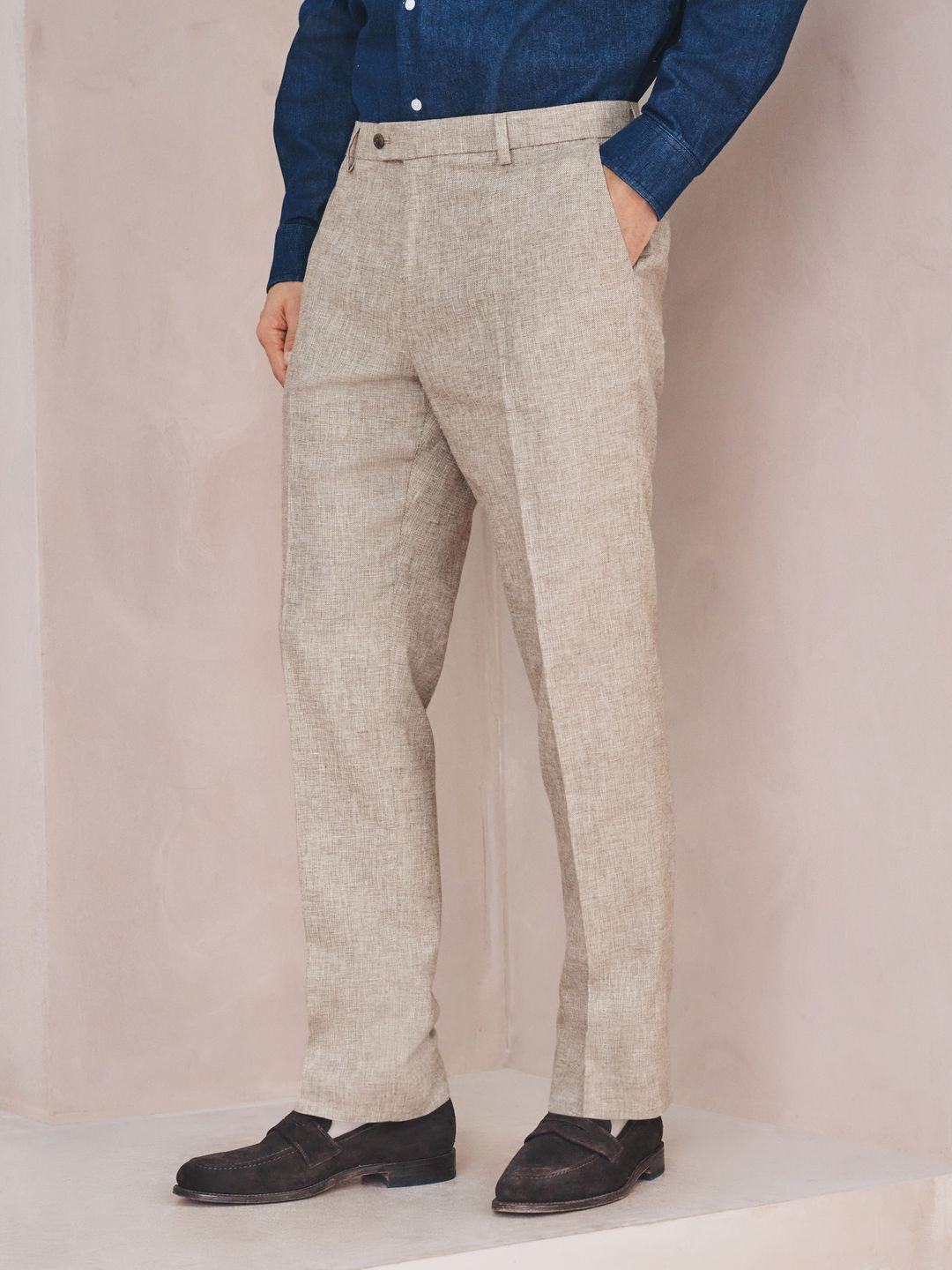 NEXT Men Linen Cotton Formal Trousers-picture-39