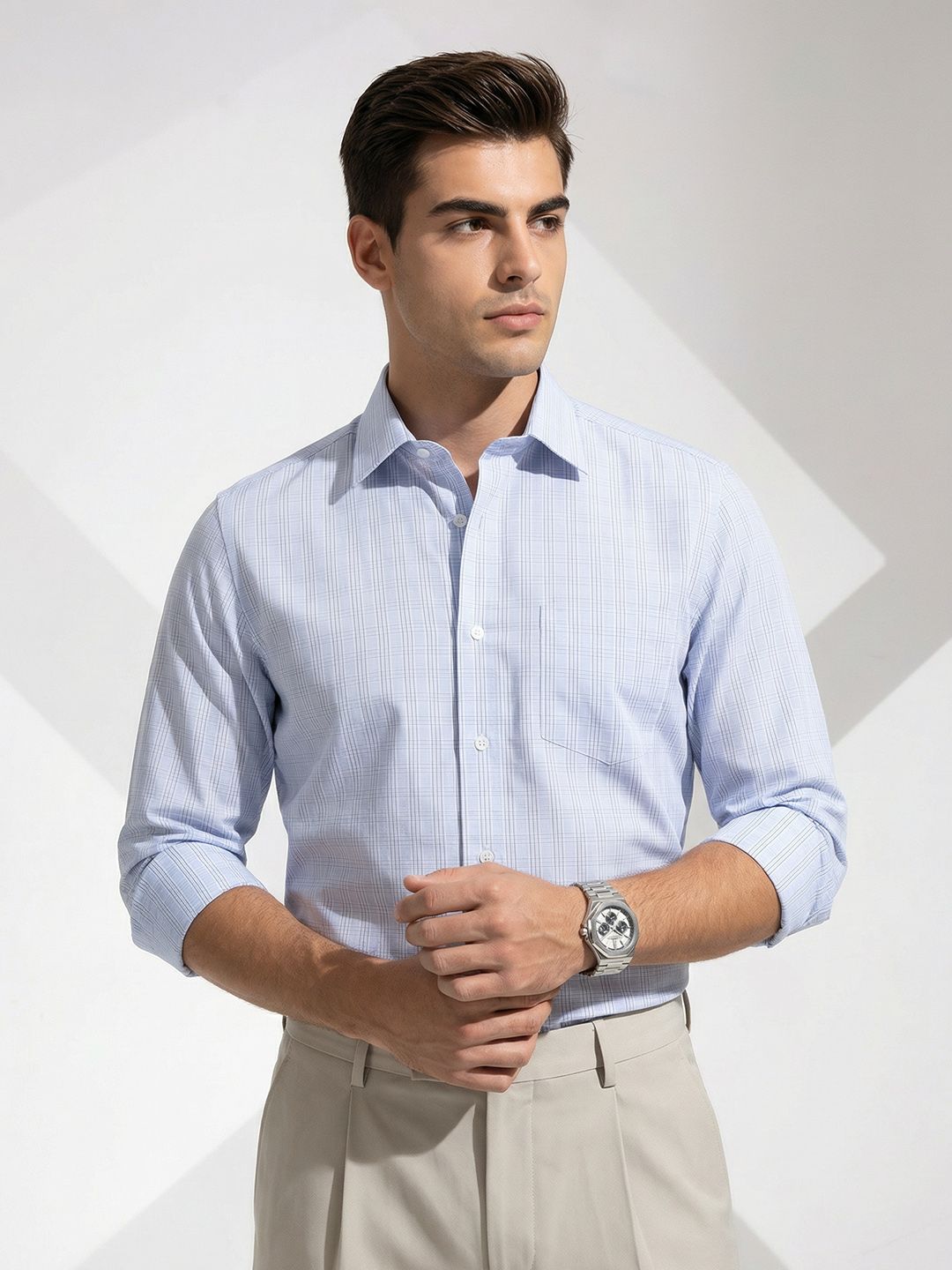 INVICTUS Checked Slim Fit Formal Shirt-picture-28