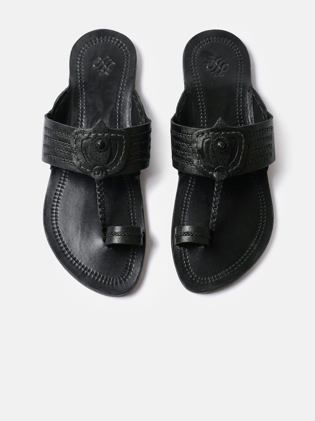 House of Pataudi Men Leather Kolhapuri Sandals-picture-12