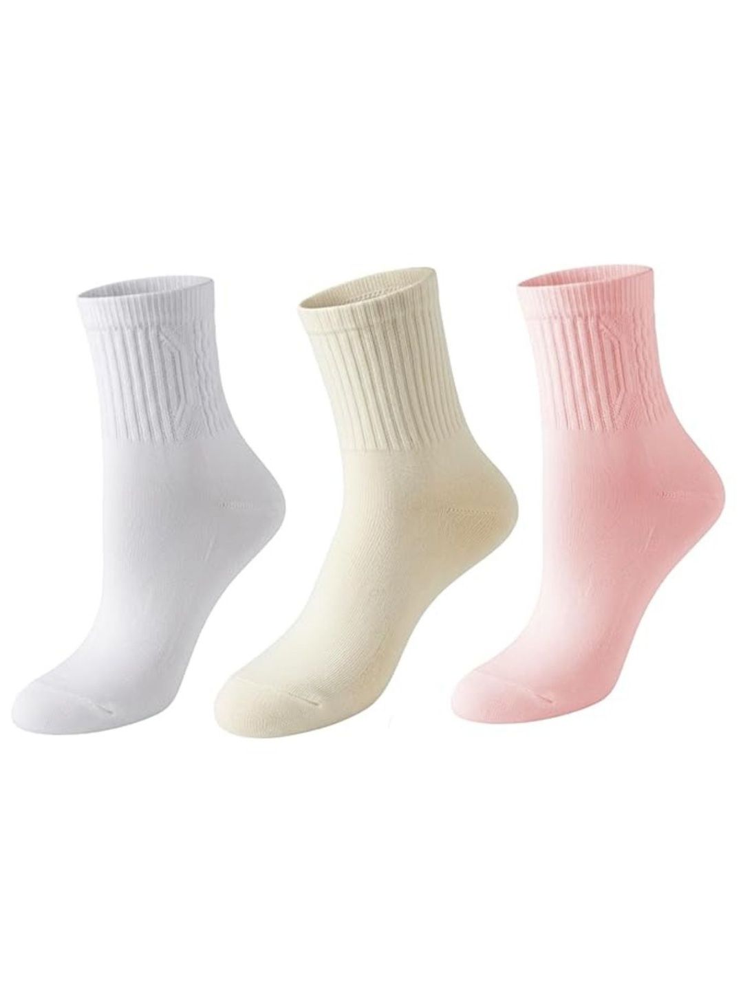 Eleg & Stilance Women Pack of 3 Cotton Blend Assorted Ankle Length Socks-picture-25