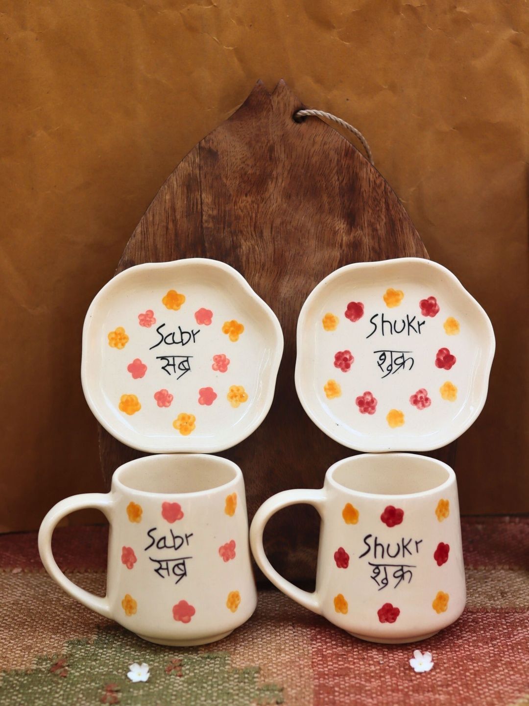 WEAVING HOMES White Handcrafted and Hand Painted Printed Ceramic Glossy Mugs Set of Cups and Mugs-image-20