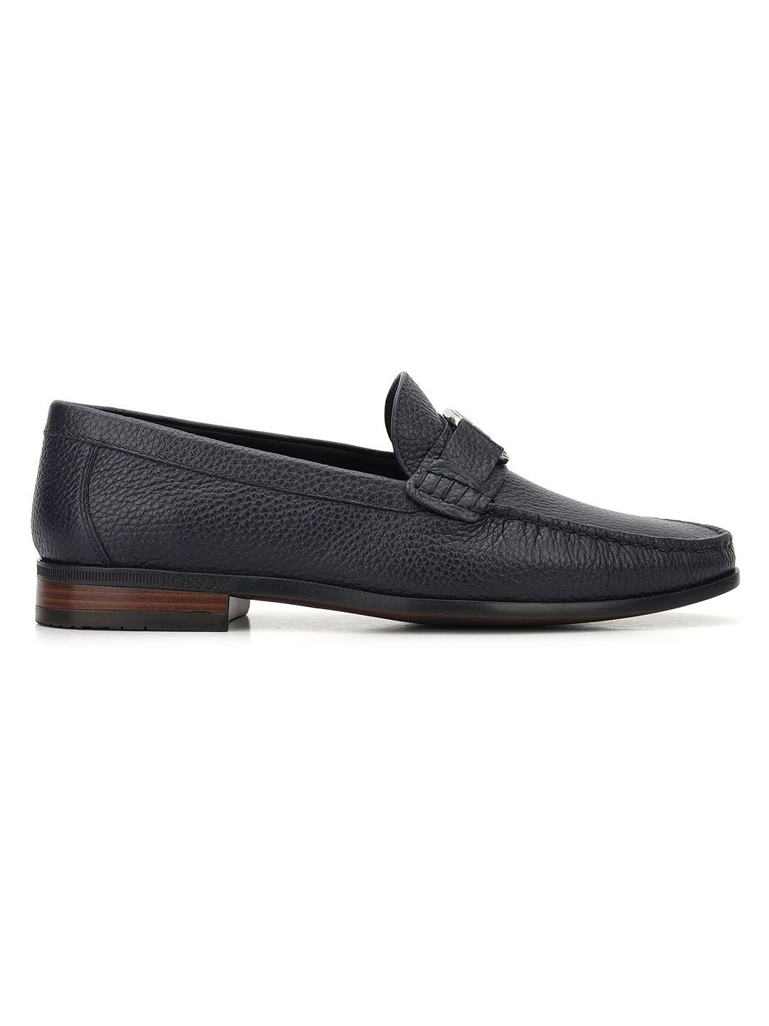 ROSSO BRUNELLO Men Textured Formal Slip-On Shoes-picture-18