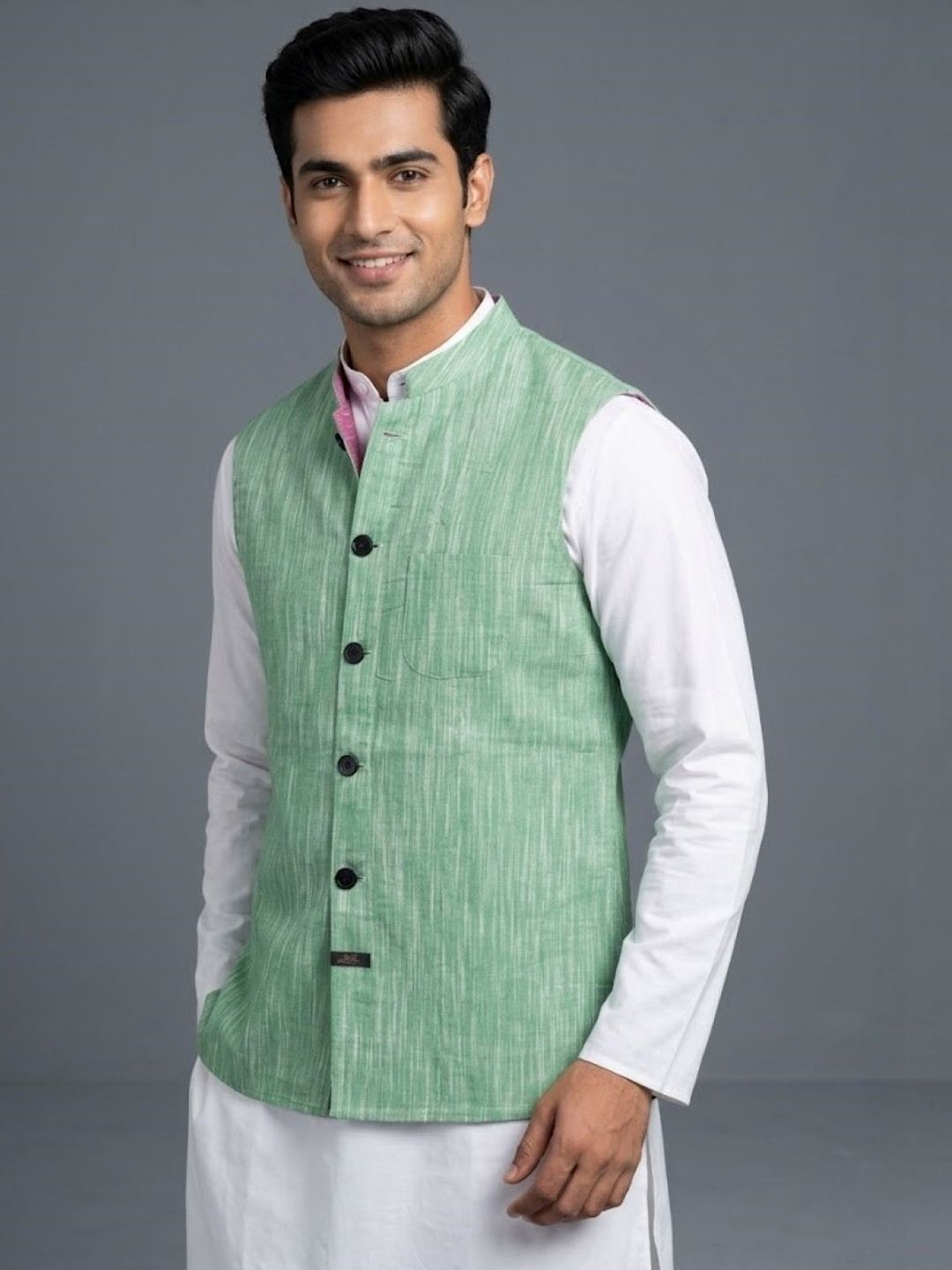 Anouk Rustic Cotton Nehru Jackets-picture-27