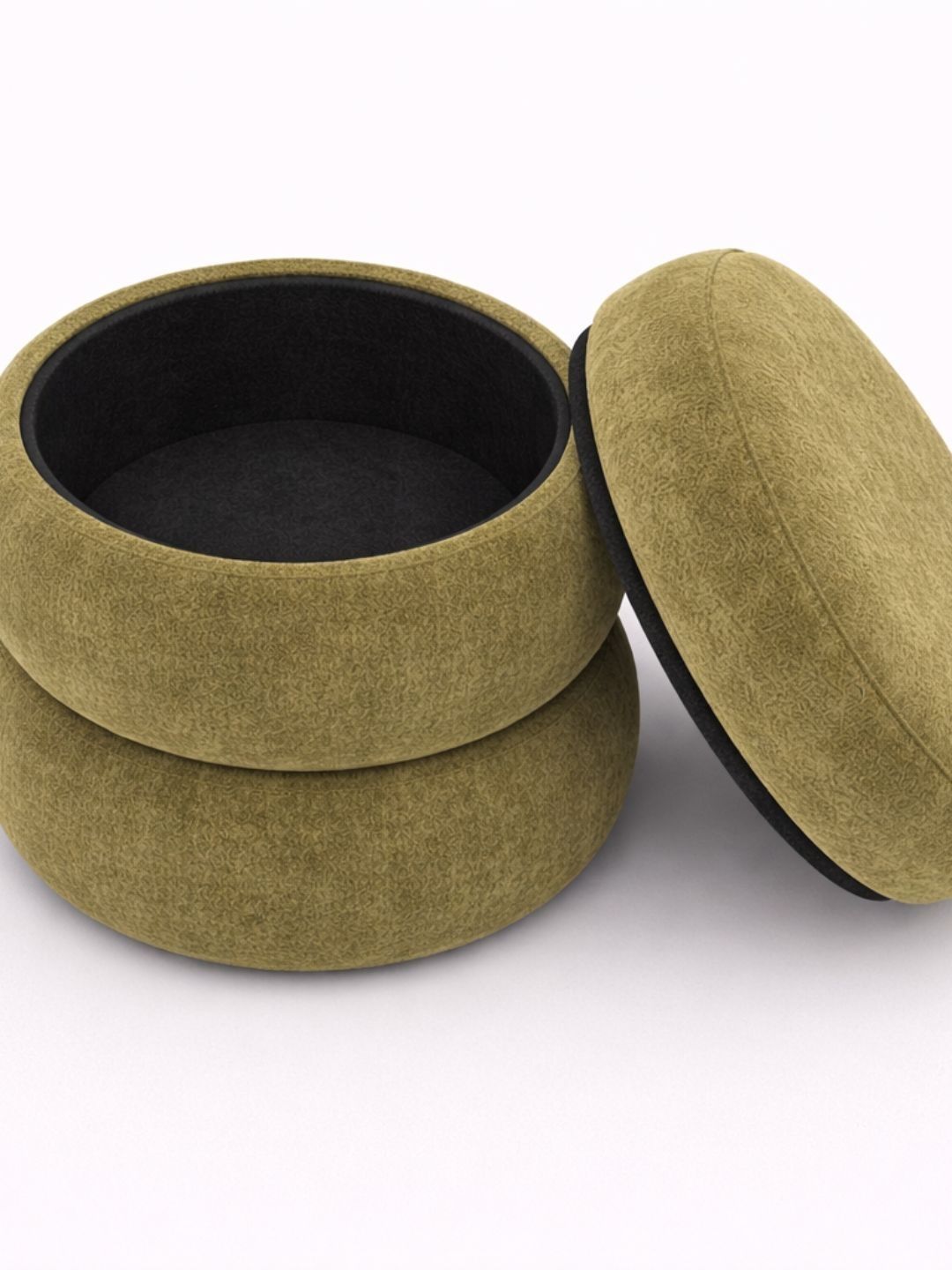 Horizontal Eight Green Round Ottomans-picture-39