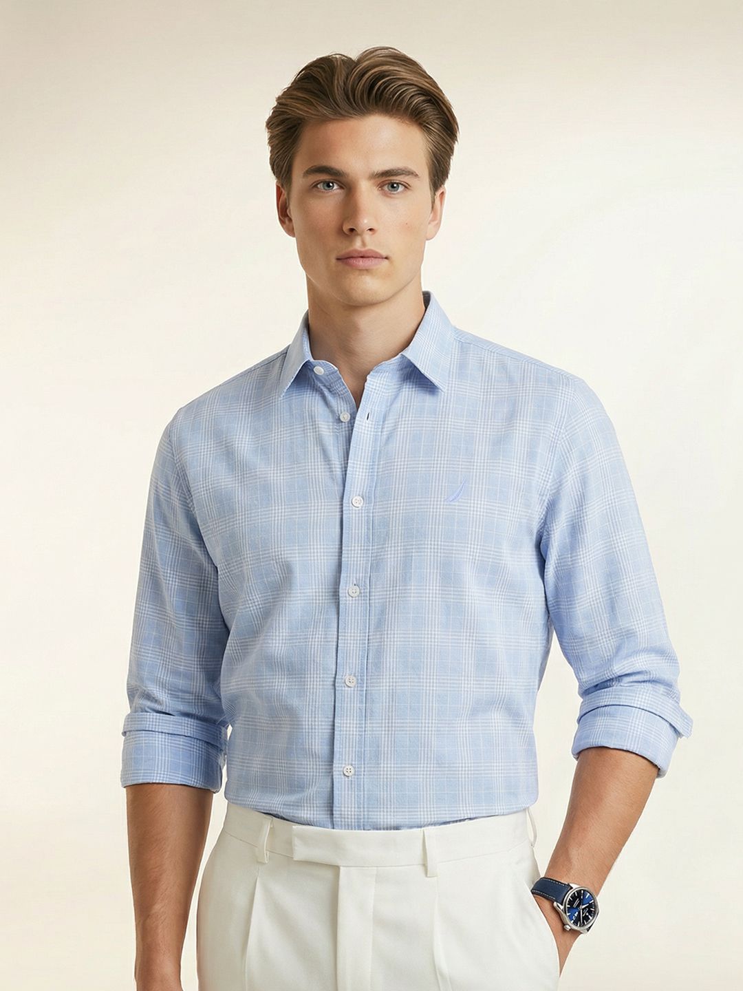 Nautica Checked Cotton Casual Shirt-picture-31