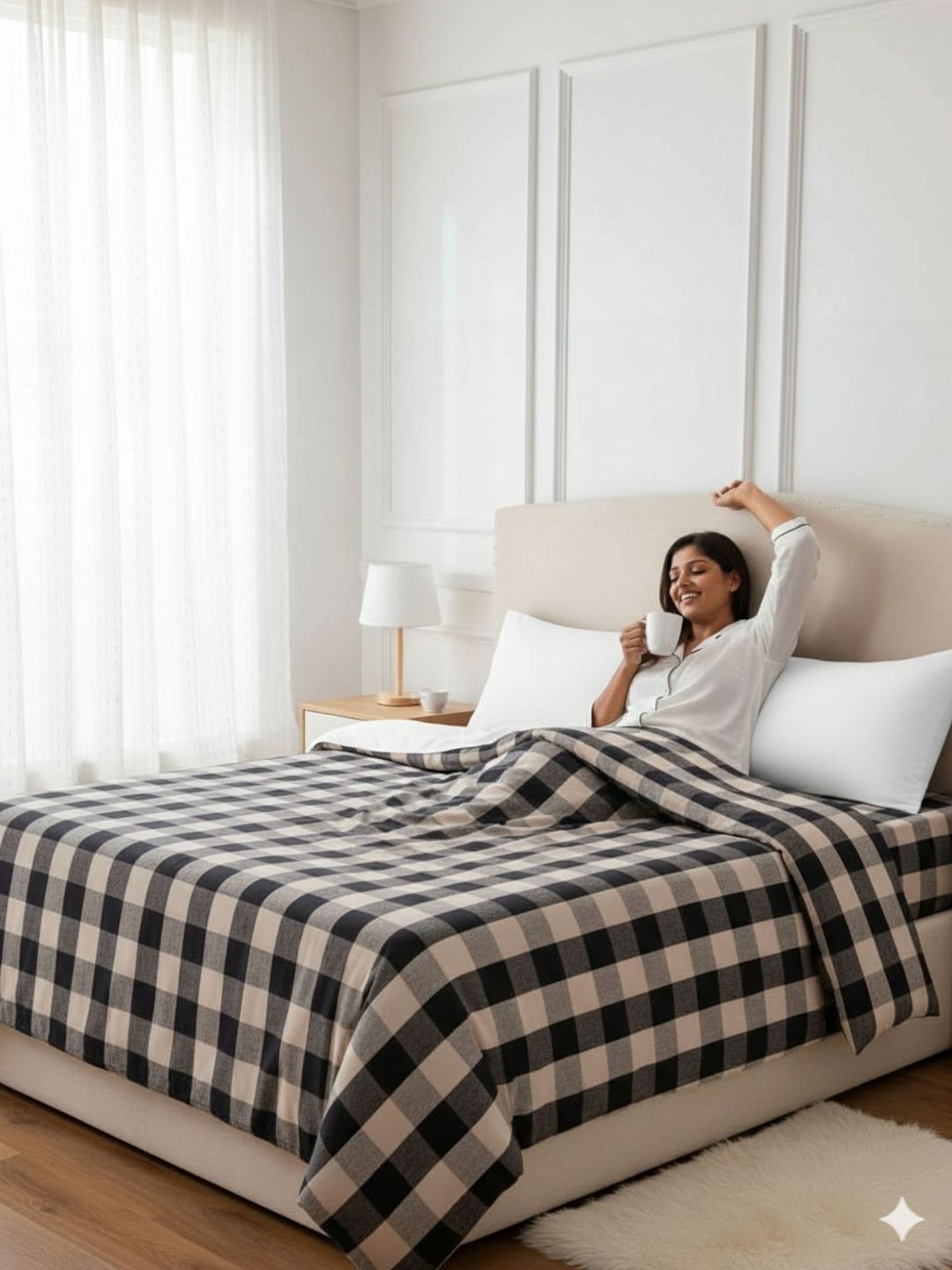 Hornbill Enterprises Beige Blankets Quilts and Dohars-image-8